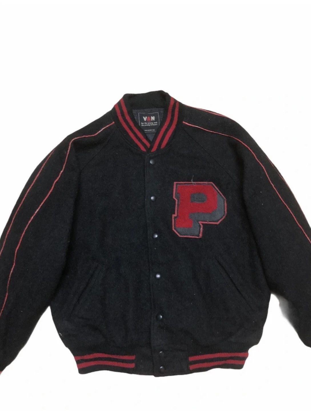 Van × Vintage Vintage Van Guards VAN Varsity Jacket Streetwear Size US M / EU 48-50 / 2 - 5 Thumbnail