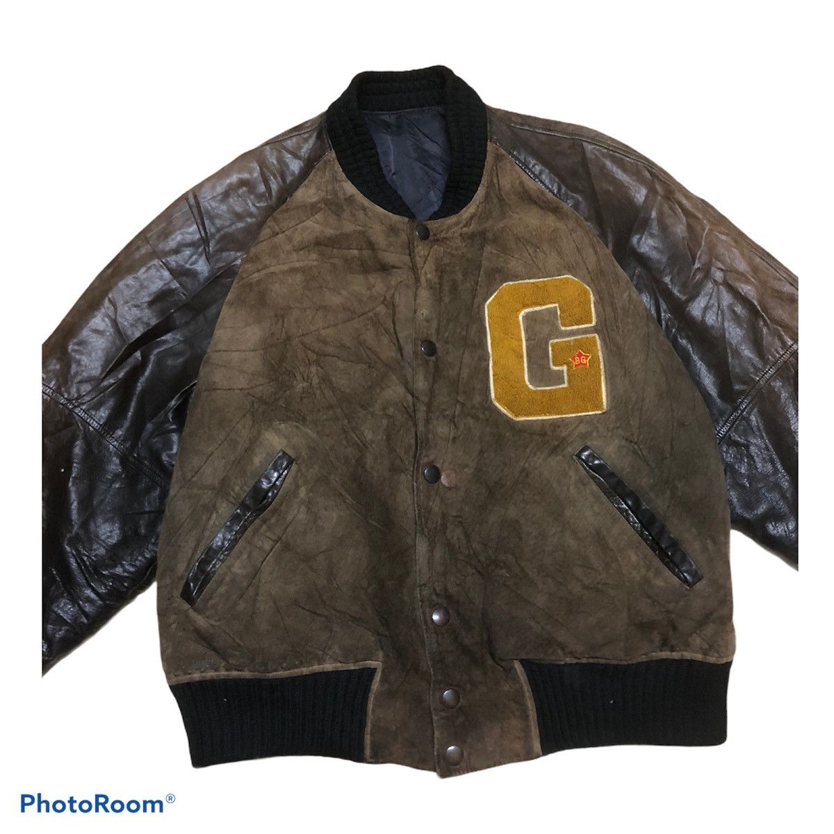 Japanese Brand ❌DELETE TODAY🚀 80’s Varsity Leather Jacket Streetfashion Size US M / EU 48-50 / 2 - 4 Thumbnail