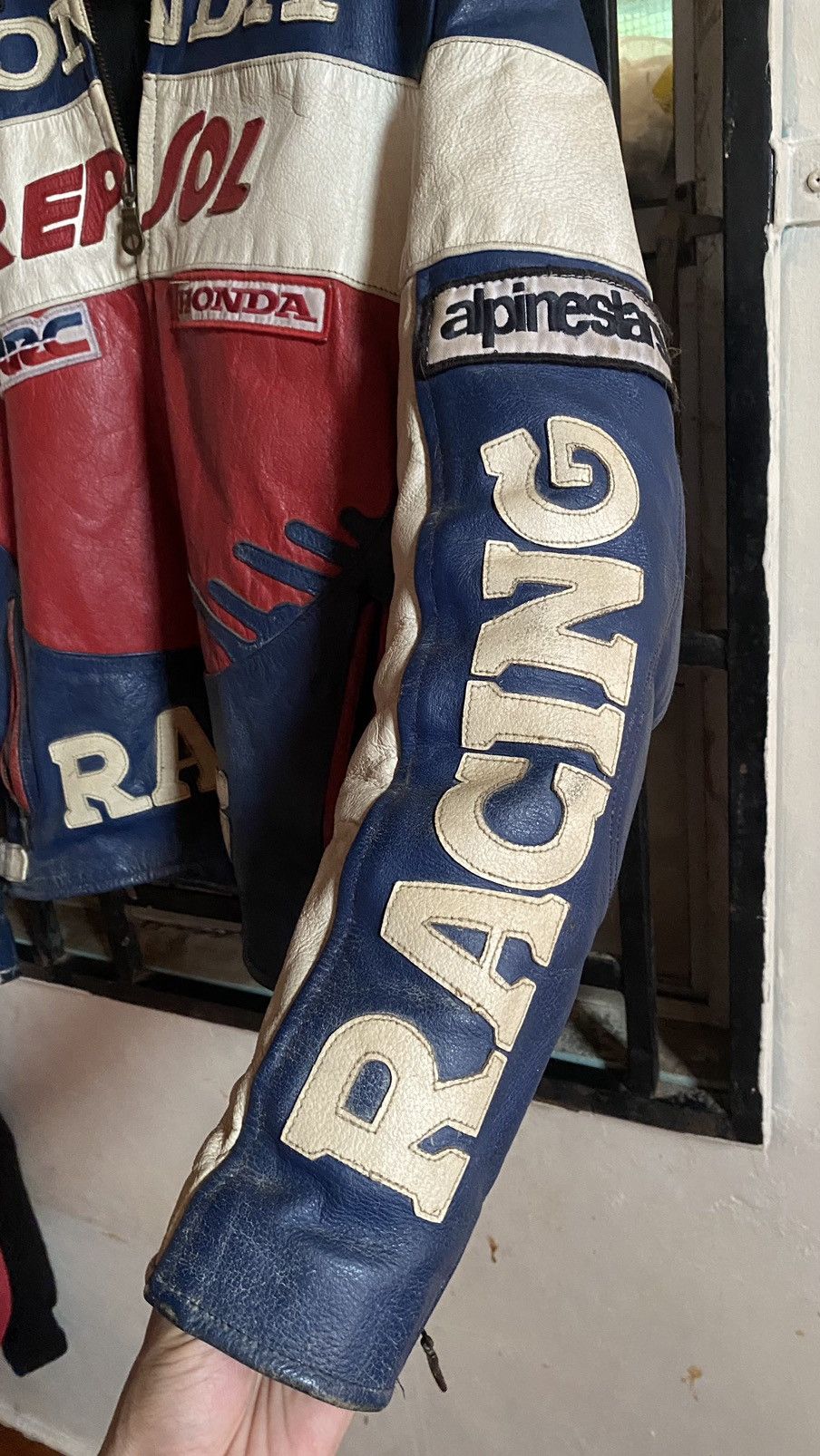 Honda × Leather Jacket × Racing 90's Racing Leather Jacket