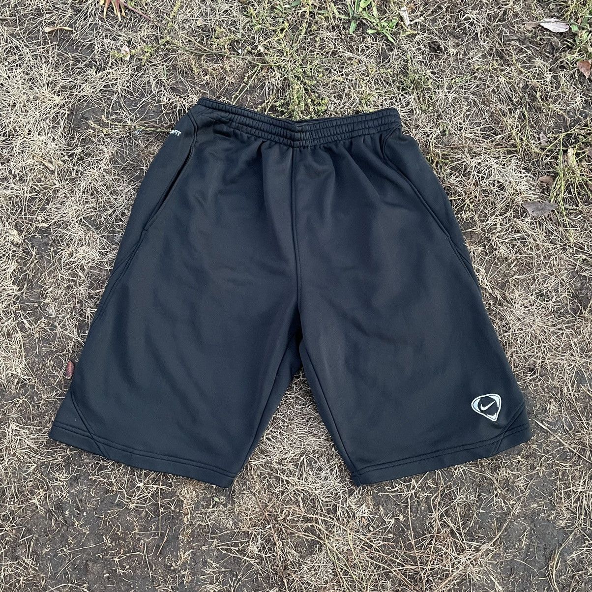Nike Vintage Y2K Drill Nike Swoosh Logo Shorts Streetwear 90s Size US 30 / EU 46 - 1 Thumbnail