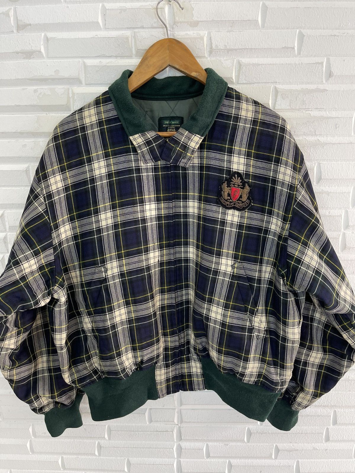 BIGI × Vintage Vintage JUST BIGI MEN’S VARSITY JACKET TARTAN Size US M / EU 48-50 / 2 - 2 Thumbnail