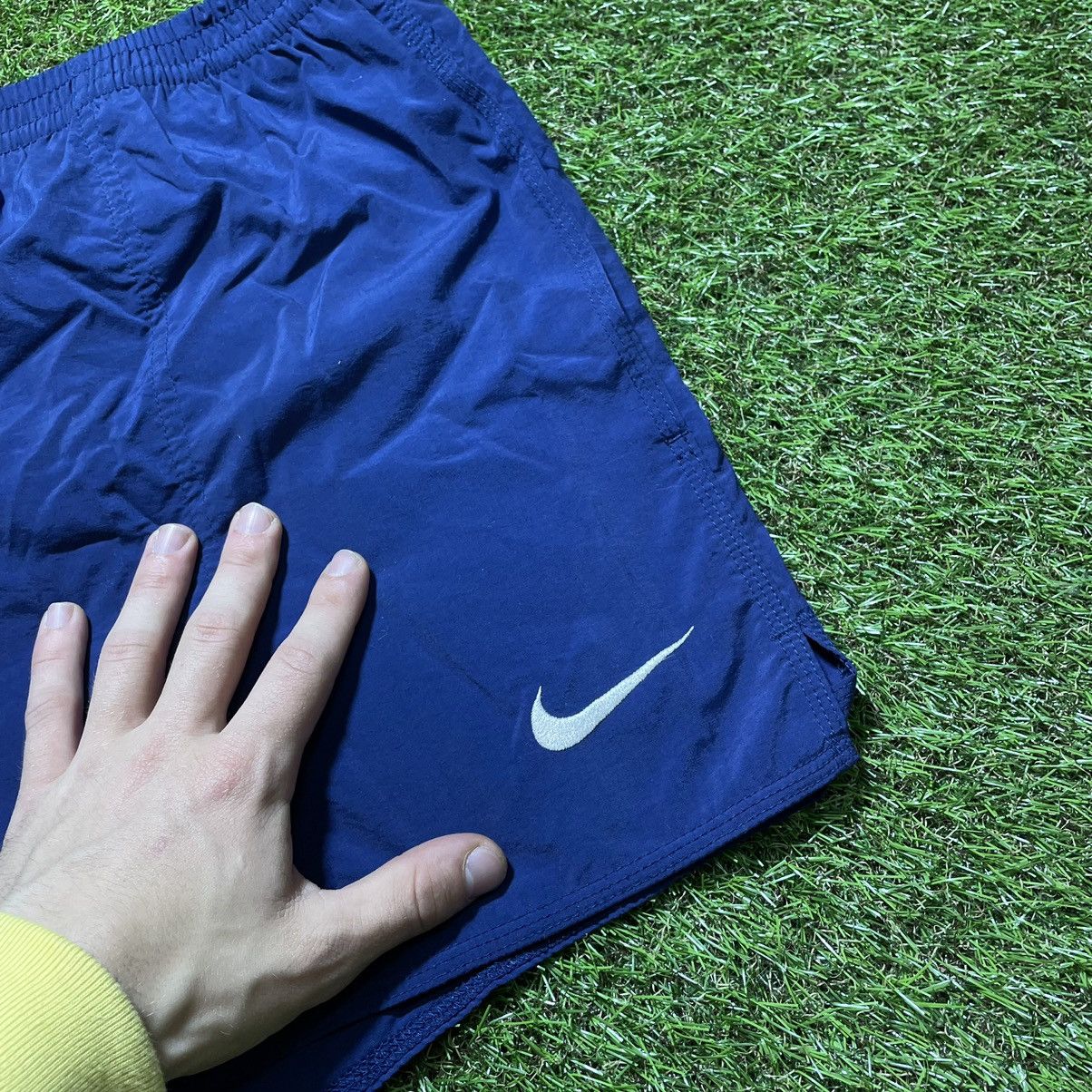 Vintage Vintage 90s Nike Swoosh Shorts Streetwear Skate Blue Slim 36 Size US 36 / EU 52 - 3 Thumbnail