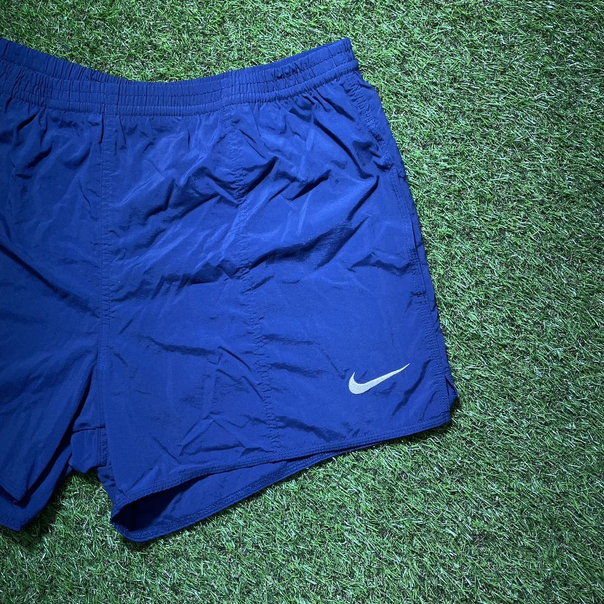 Vintage Vintage 90s Nike Swoosh Shorts Streetwear Skate Blue Slim 36 Size US 36 / EU 52 - 2 Thumbnail