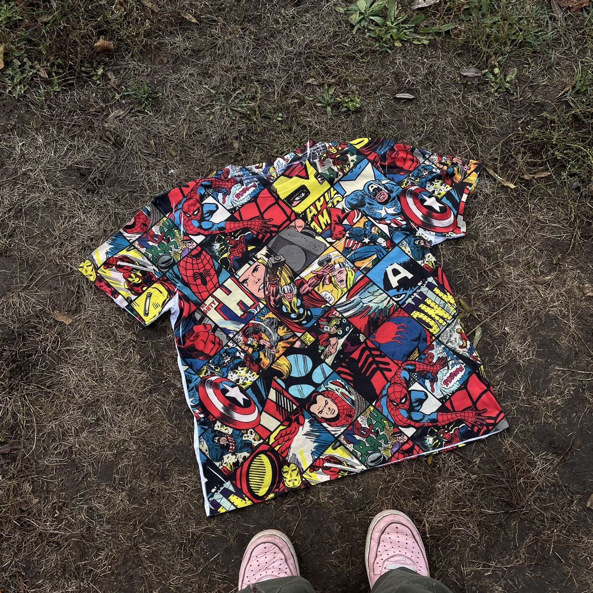 Vintage Vintage Y2K Marvel All Over Print Graphic Tee Baggy Skate M Size US M / EU 48-50 / 2 - 1 Thumbnail