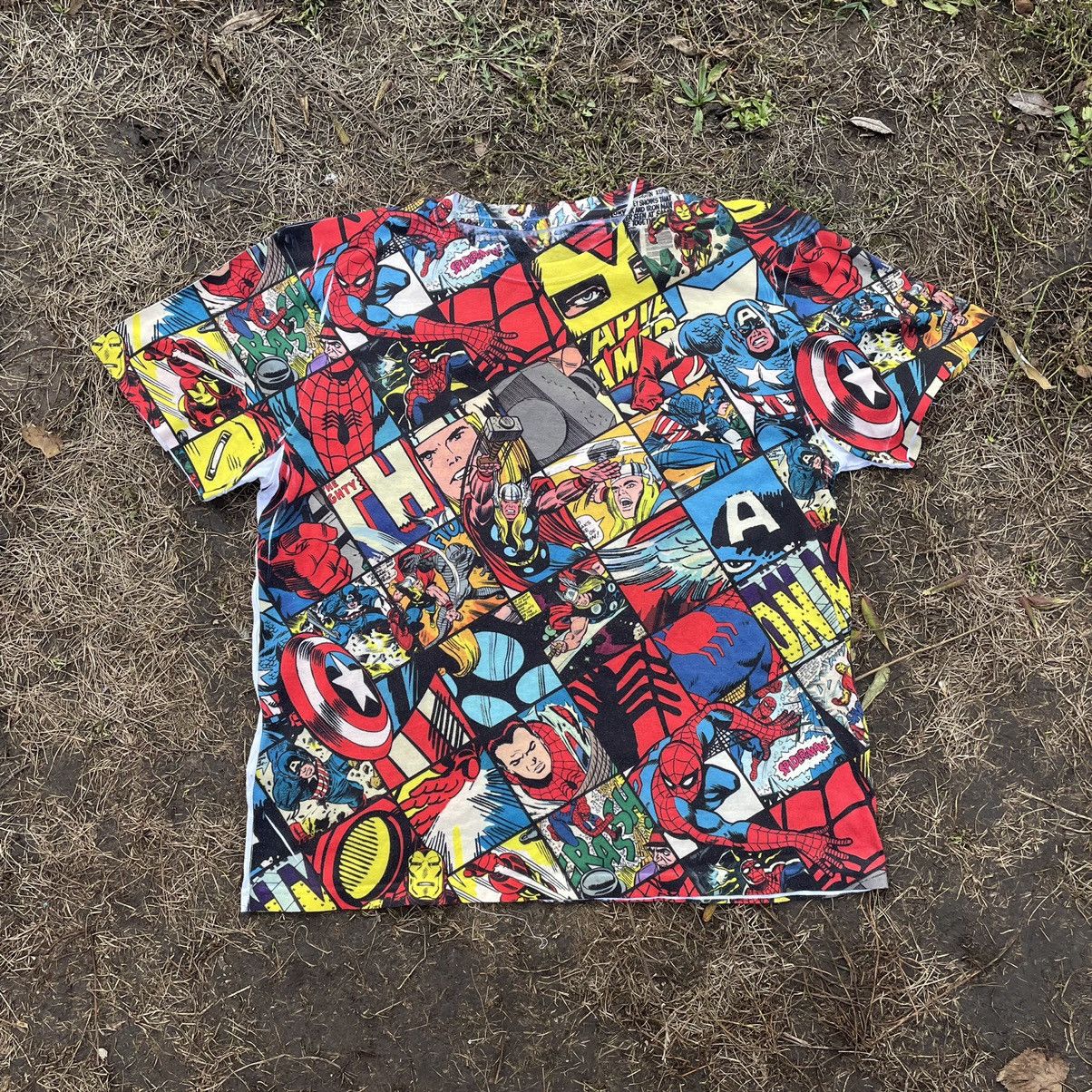 Vintage Vintage Y2K Marvel All Over Print Graphic Tee Baggy Skate M Size US M / EU 48-50 / 2 - 2 Thumbnail