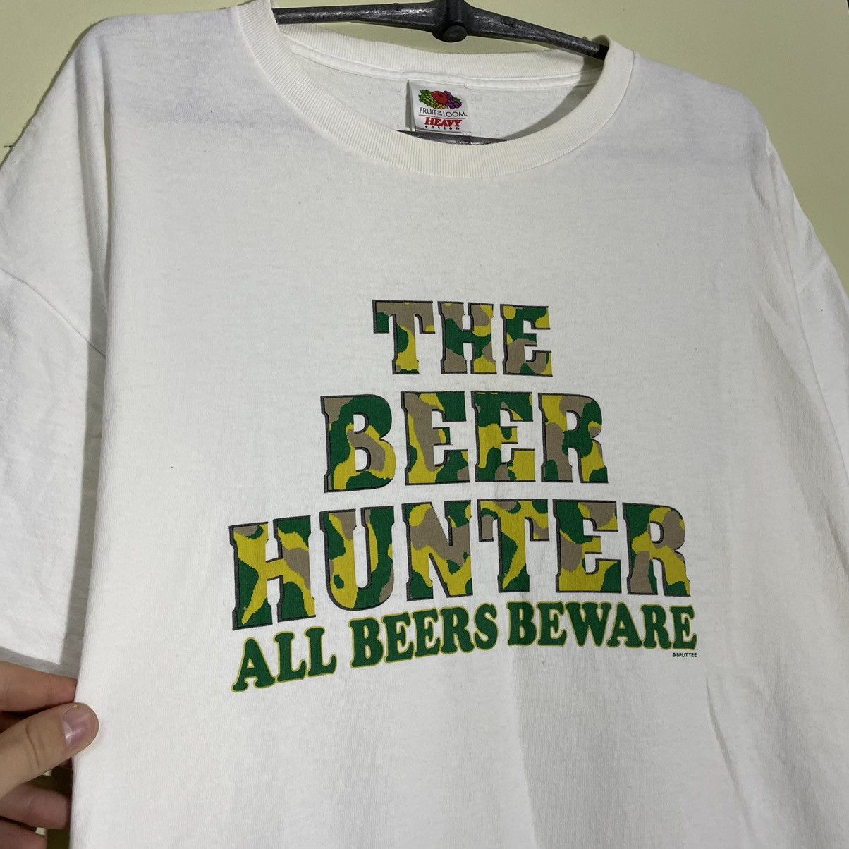 Vintage Vintage 90s Adult “ The Beer Hunter Drinking” Art Humor Tee Size US XL / EU 56 / 4 - 6 Thumbnail