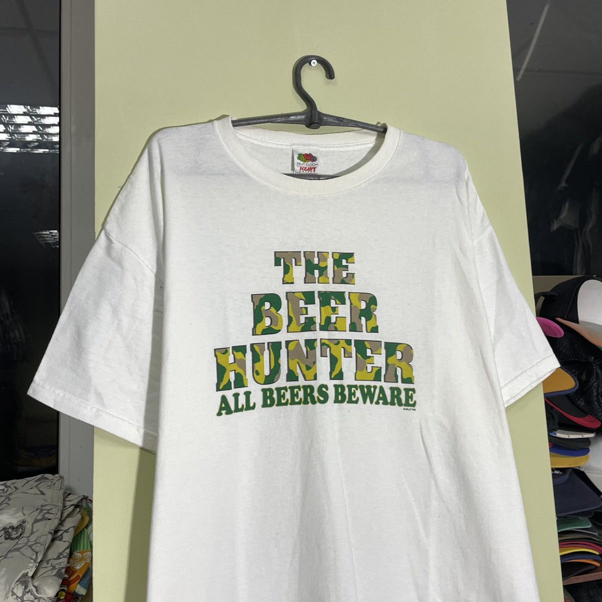 Vintage Vintage 90s Adult “ The Beer Hunter Drinking” Art Humor Tee Size US XL / EU 56 / 4 - 5 Thumbnail