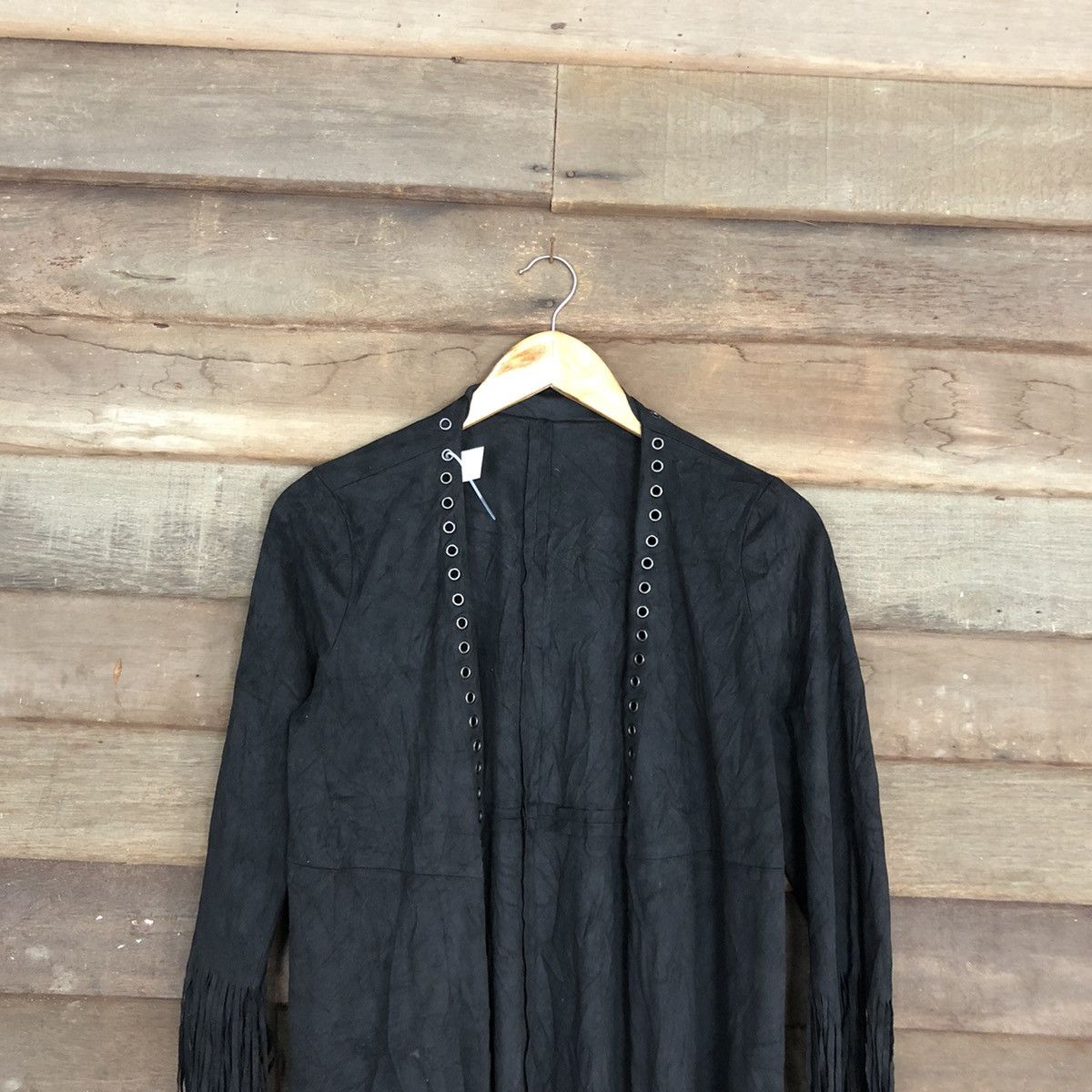 Japanese Brand DL Japan Black long cardigan vintage shaggy #c1141 Size M / US 6-8 / IT 42-44 - 2 Thumbnail