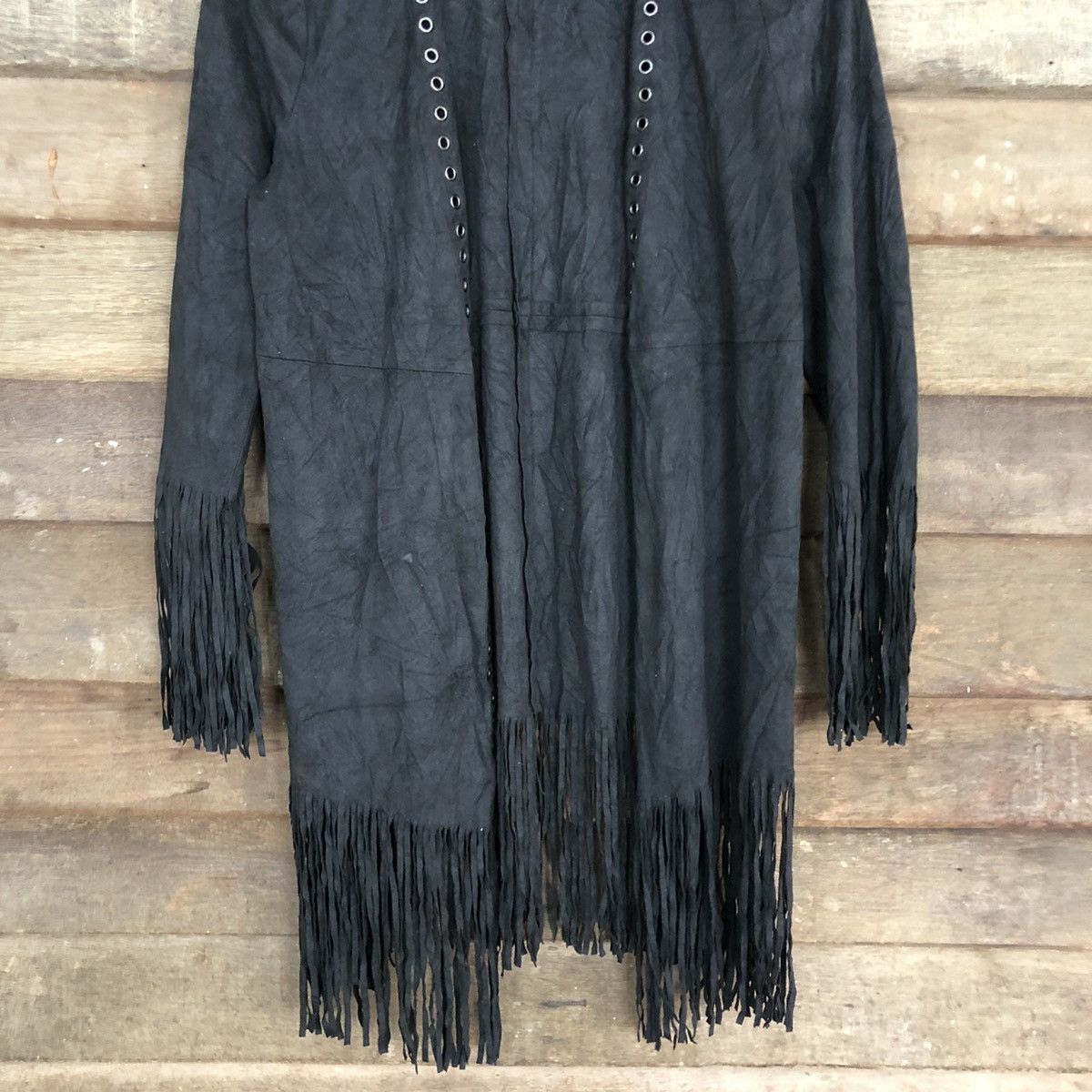 Japanese Brand DL Japan Black long cardigan vintage shaggy #c1141 Size M / US 6-8 / IT 42-44 - 8 Thumbnail