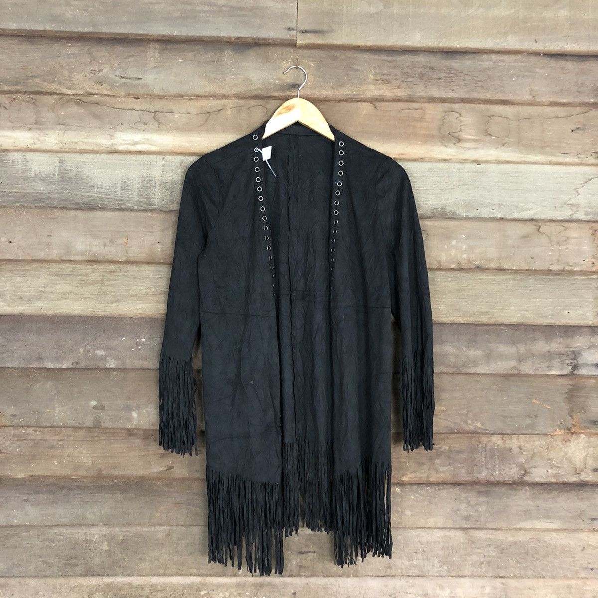 Japanese Brand DL Japan Black long cardigan vintage shaggy #c1141 Size M / US 6-8 / IT 42-44 - 1 Thumbnail