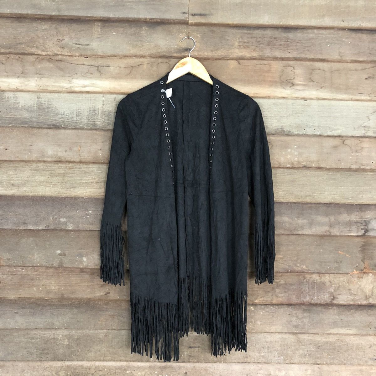 Japanese Brand DL Japan Black long cardigan vintage shaggy #c1141 Size M / US 6-8 / IT 42-44 - 3 Thumbnail