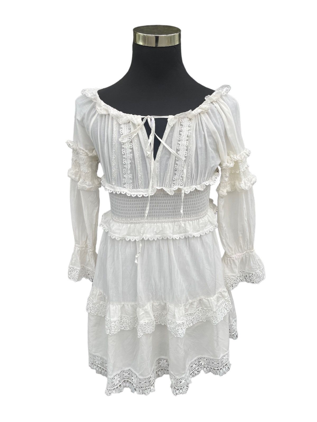 Dolce & Gabbana Dolce & Gabbana Mousseline Frilled Off Shoulder Dress Size M / US 6-8 / IT 42-44 - 6 Thumbnail