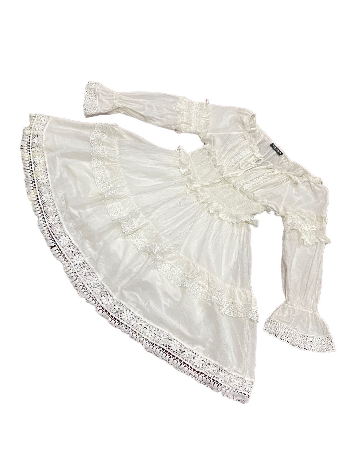 Dolce & Gabbana Dolce & Gabbana Mousseline Frilled Off Shoulder Dress Size M / US 6-8 / IT 42-44 - 2 Thumbnail