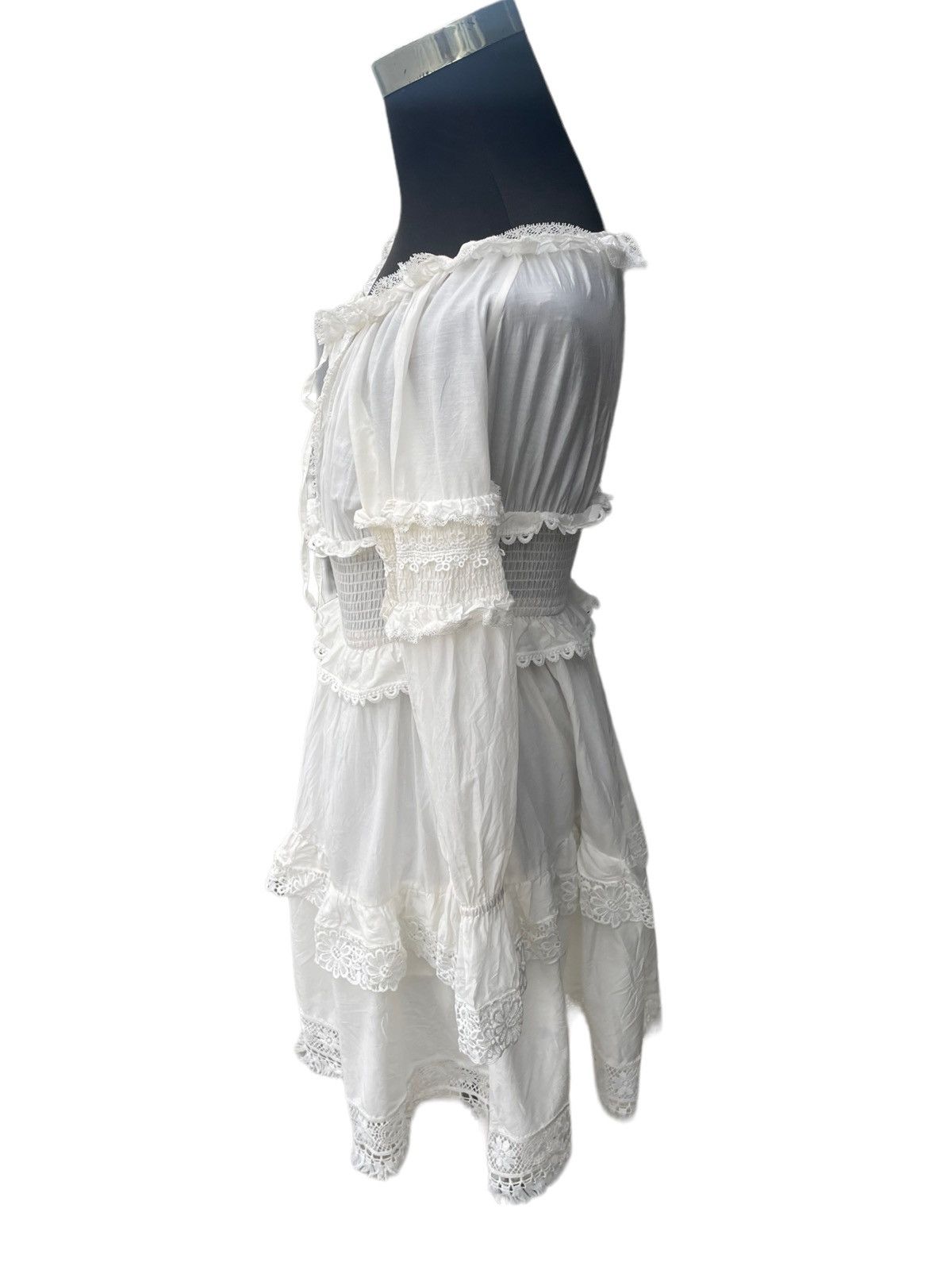 Dolce & Gabbana Dolce & Gabbana Mousseline Frilled Off Shoulder Dress Size M / US 6-8 / IT 42-44 - 14 Thumbnail