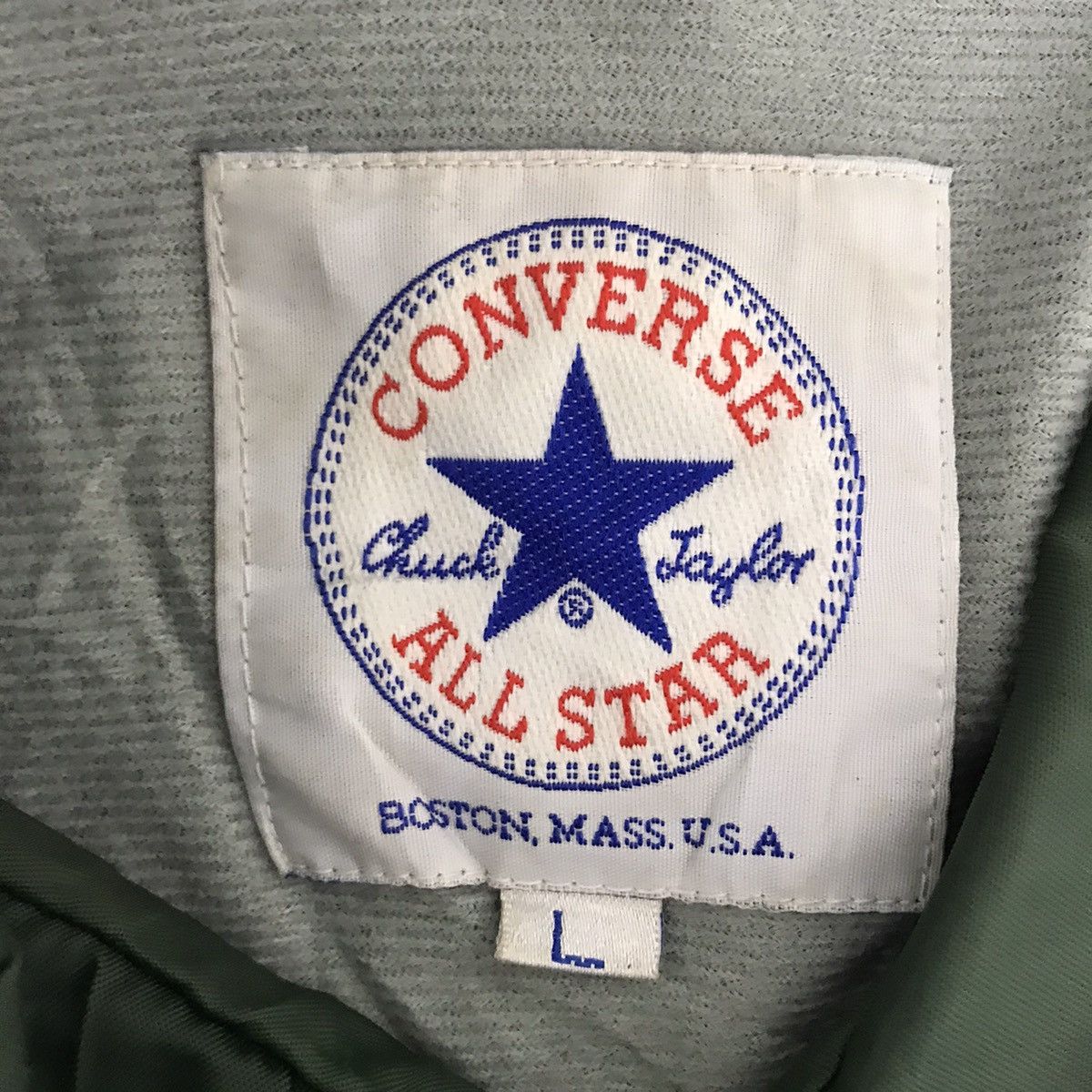 Converse CONVERSE ALL STAR Green Windbreaker Coach Jacket Varsity Size US L / EU 52-54 / 3 - 5 Thumbnail