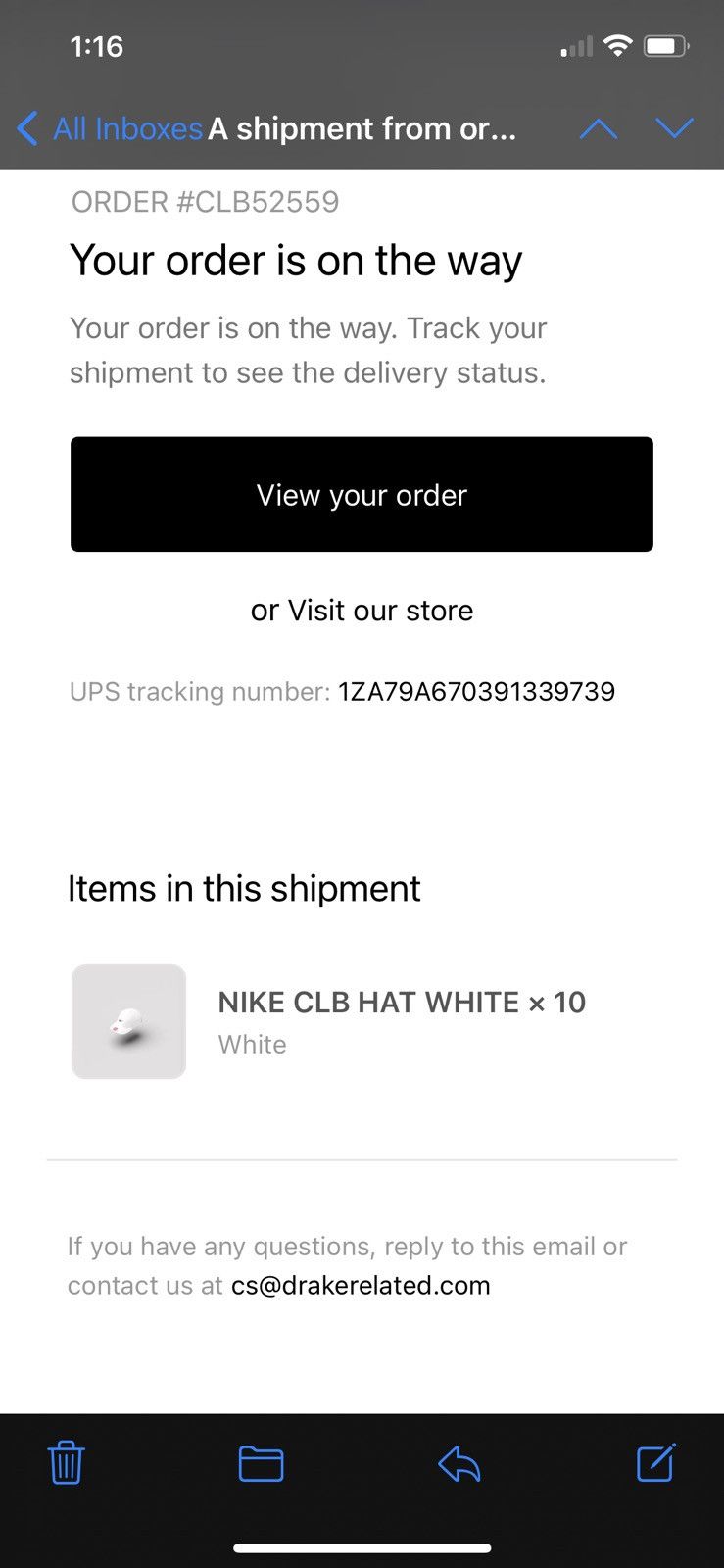 Drake × Nike Nike x Certified Lover Boy (CLB) White Hat Size ONE SIZE - 3 Thumbnail