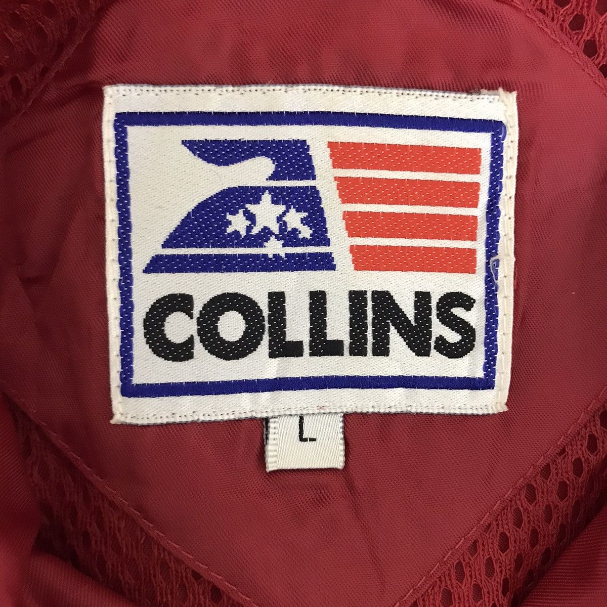 Vintage Vintage 90s COLLINS USA Iron Windbreaker Coach JacketVarsity Size US L / EU 52-54 / 3 - 4 Thumbnail