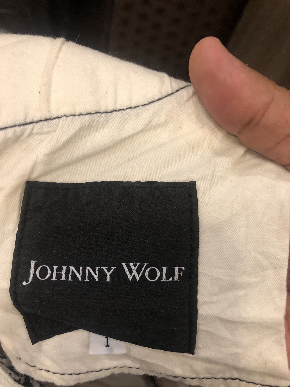 Designer × Japanese Brand Rare!! JOHNNY WOLF jeans nice design Size US 30 / EU 46 - 13 Thumbnail