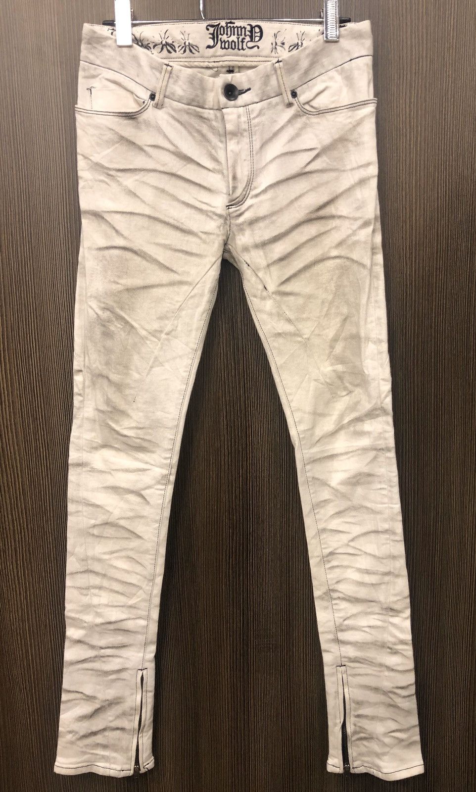 image of Designer Johnny Wolf Jeans Nice Design in Tiger White, Men's (Size 30)