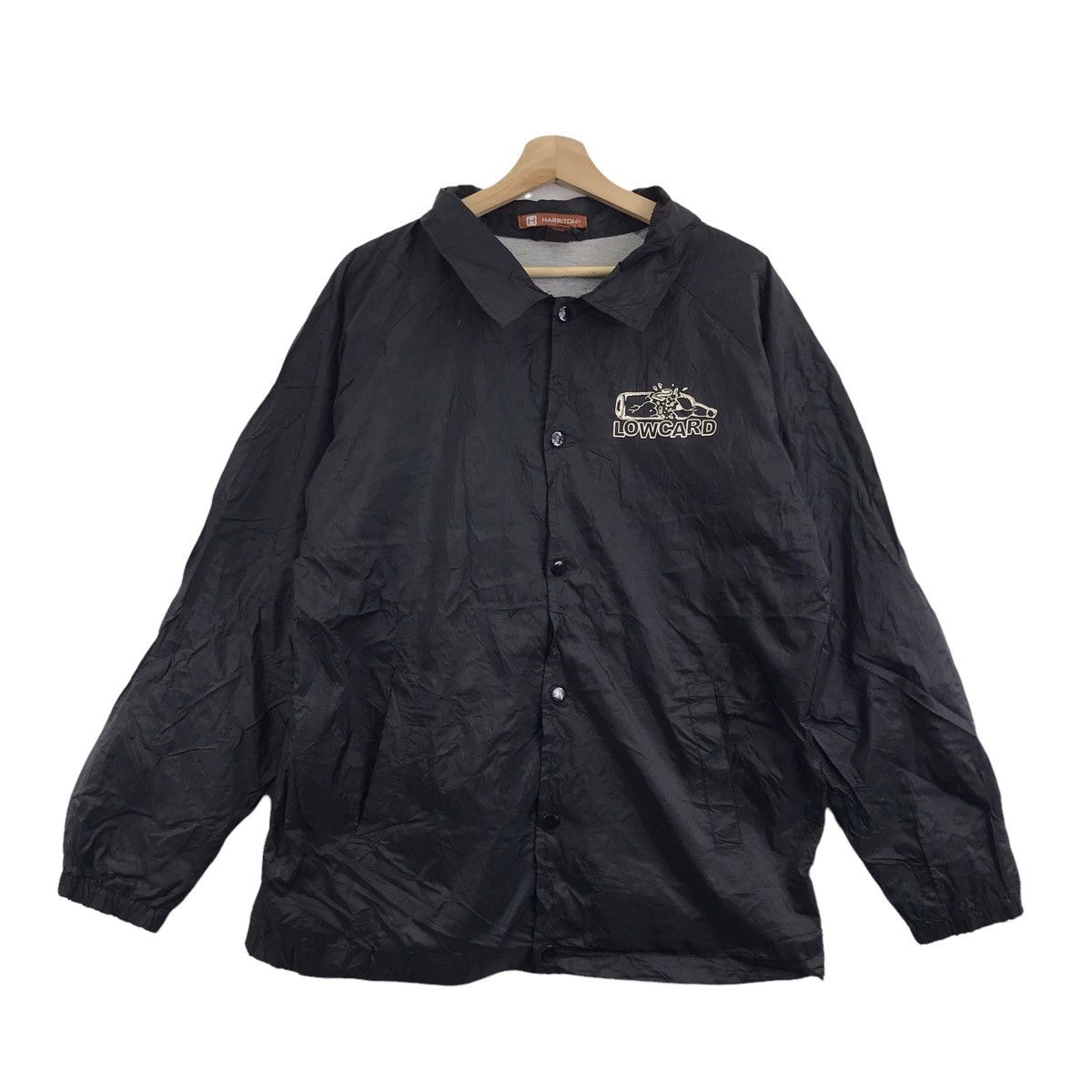 Vintage LEAGUE LOSERS LOWCARD Harriton Black Windbreaker CoachJacket Size US M / EU 48-50 / 2 - 1 Thumbnail