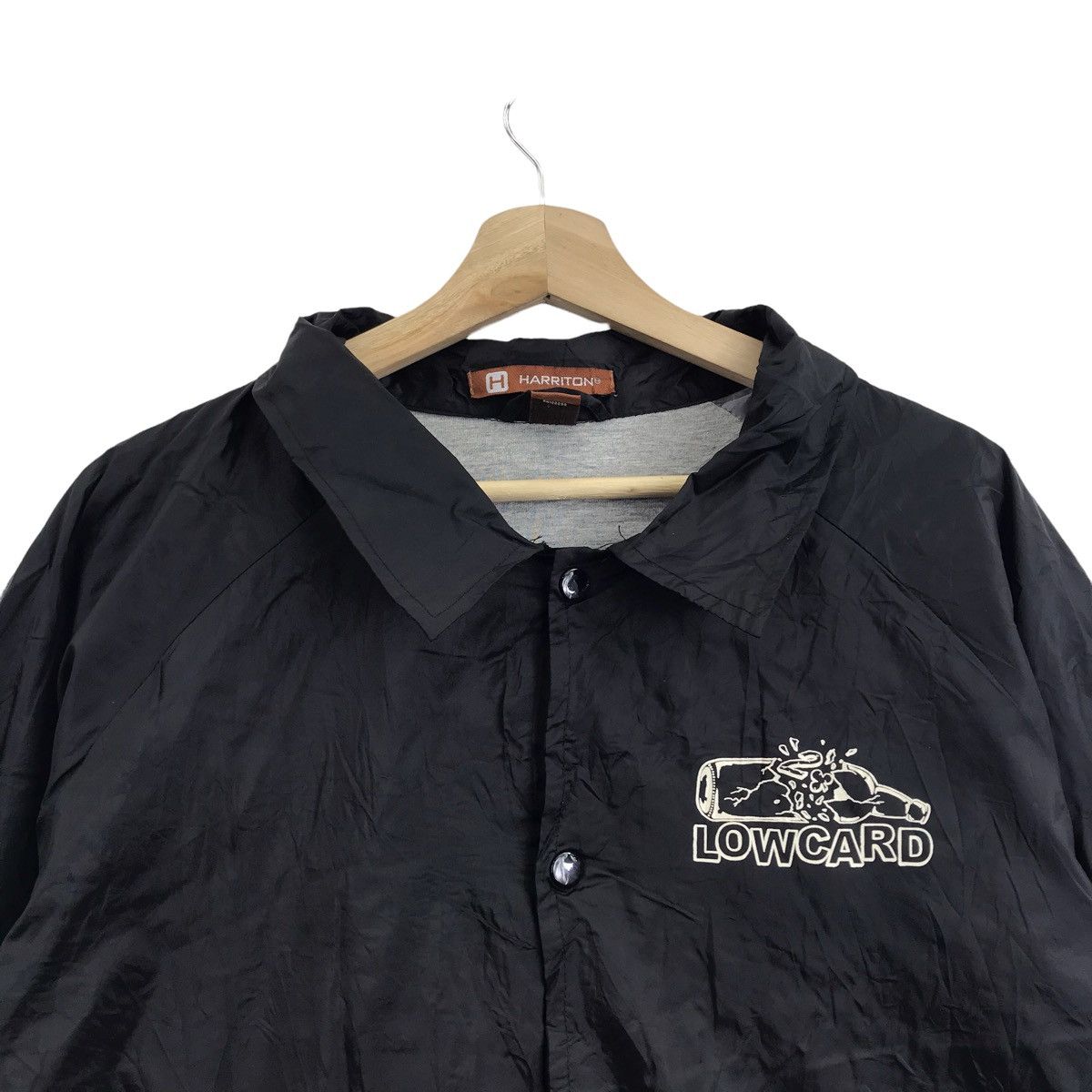 Vintage LEAGUE LOSERS LOWCARD Harriton Black Windbreaker CoachJacket Size US M / EU 48-50 / 2 - 2 Thumbnail