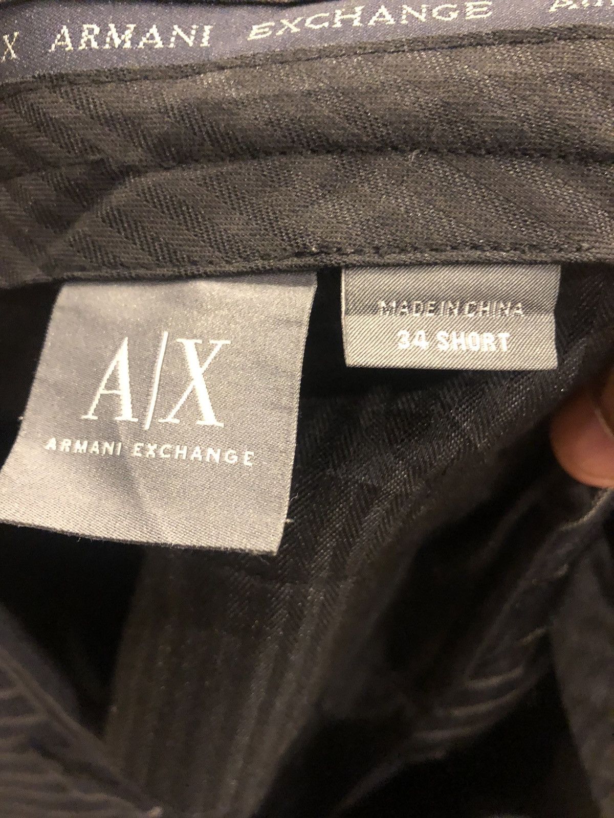 armani exchange stripe black white