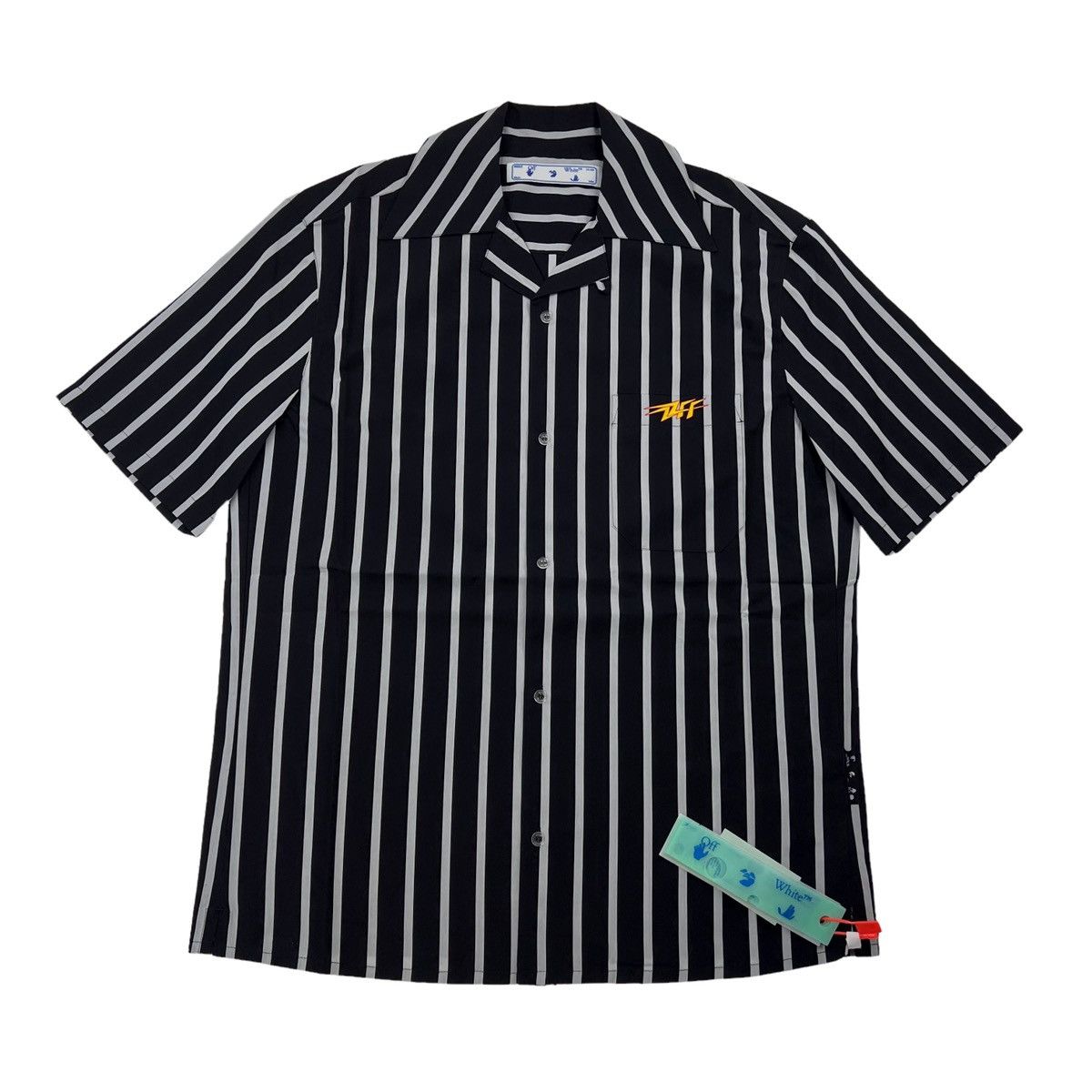 Off-White Off-White Black & White Striped Bowling Shirt Size US S / EU 44-46 / 1 - 2 Thumbnail