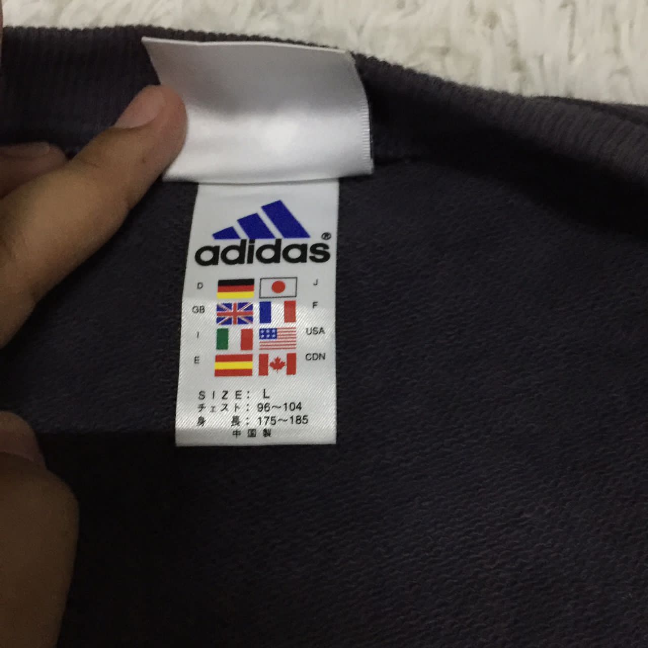 Adidas Vintage ADIDAS Trefoil Snap On Button Sweater Size US L / EU 52-54 / 3 - 7 Thumbnail
