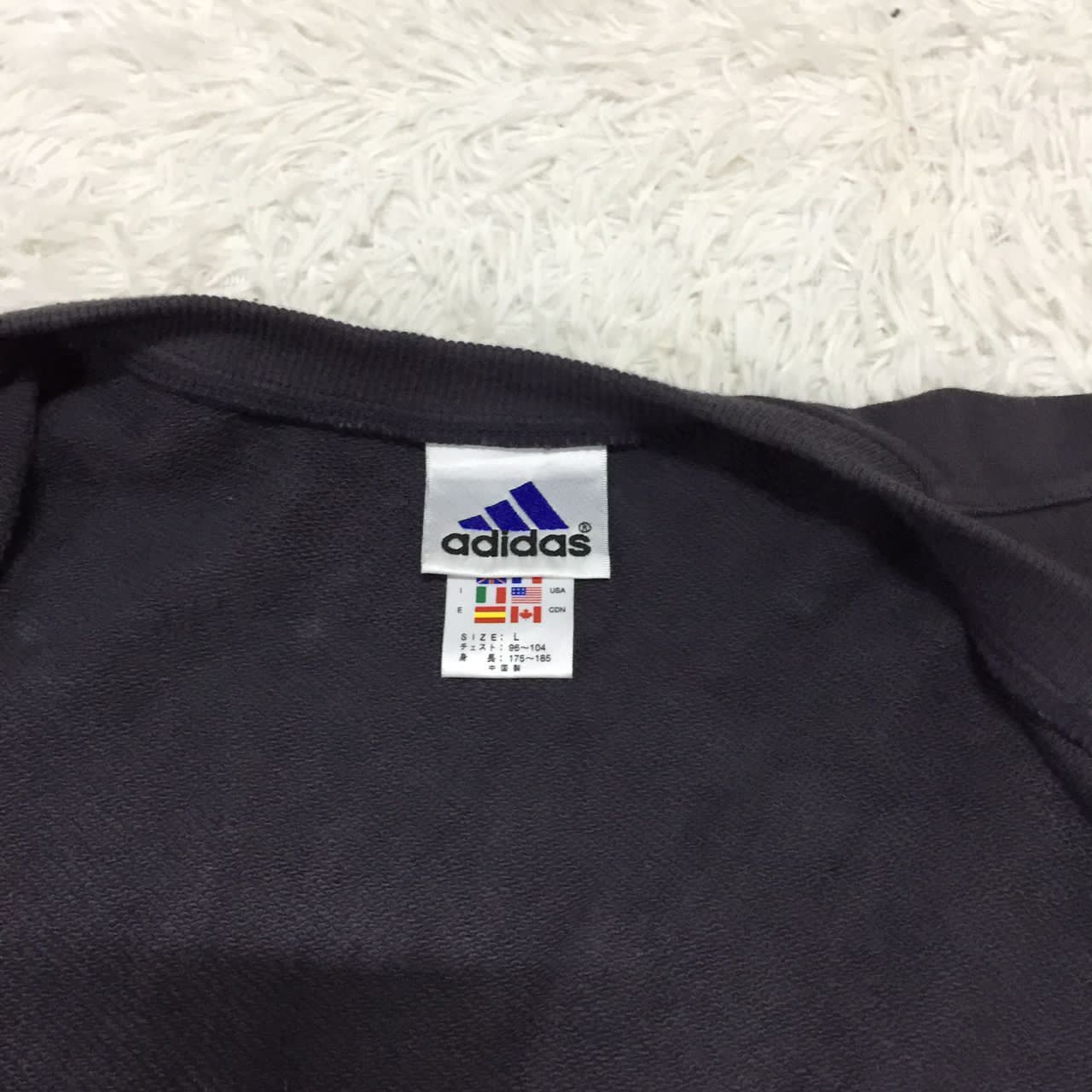 Adidas Vintage ADIDAS Trefoil Snap On Button Sweater Size US L / EU 52-54 / 3 - 8 Thumbnail