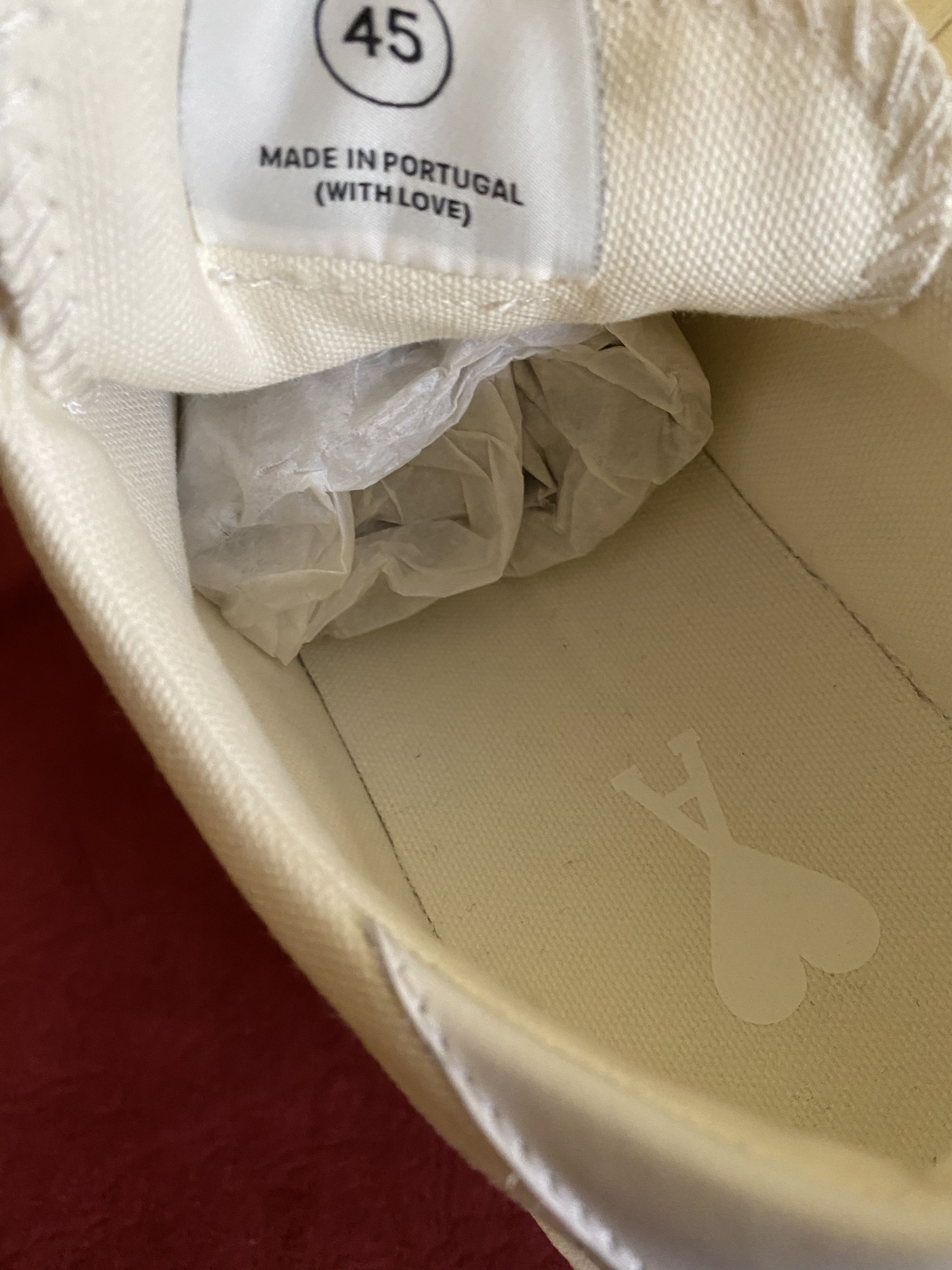 AMI Ami De Coeur Low Top Sneakers Size US 12 / EU 45 - 10 Thumbnail