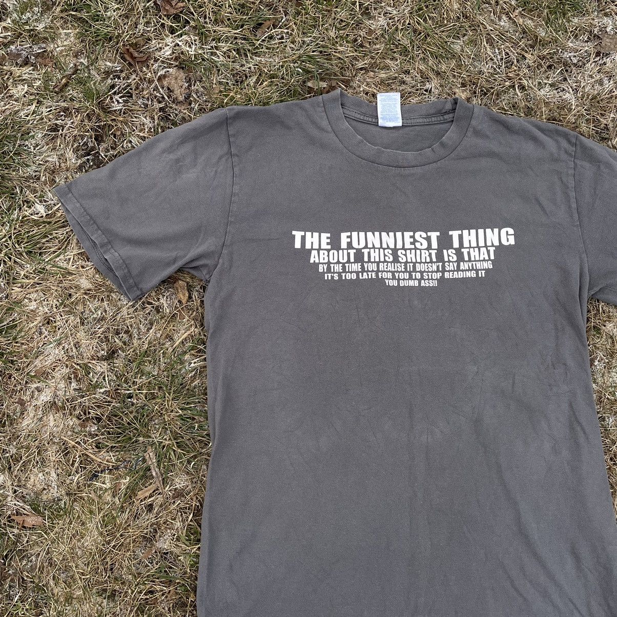Vintage Vintage 90s ADULT “ Funniest Thing ”Hype Grail Humor Tee Size US M / EU 48-50 / 2 - 3 Thumbnail