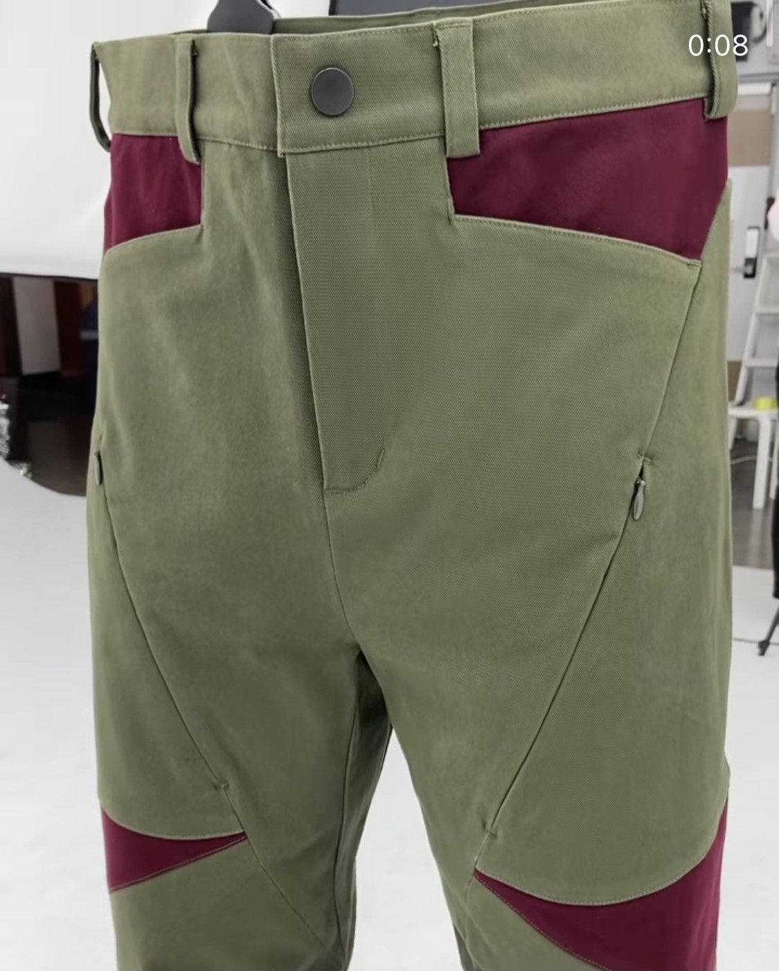 CMMAWEAR CMMAWEAR Calathea Curved Seam Trousers in Olive Green Size US 32 / EU 48 - 2 Thumbnail