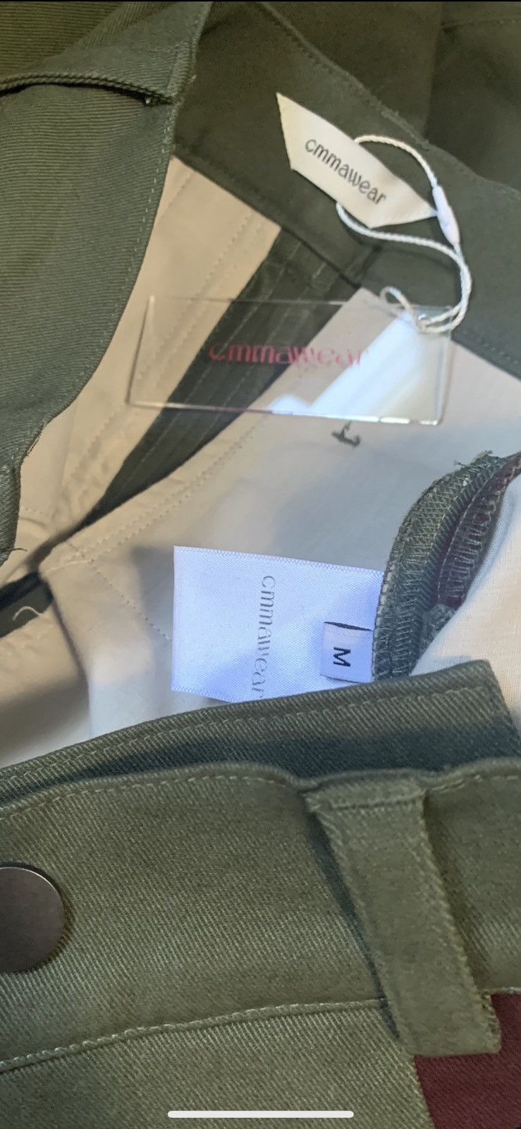 CMMAWEAR CMMAWEAR Calathea Curved Seam Trousers in Olive Green Size US 32 / EU 48 - 10 Thumbnail