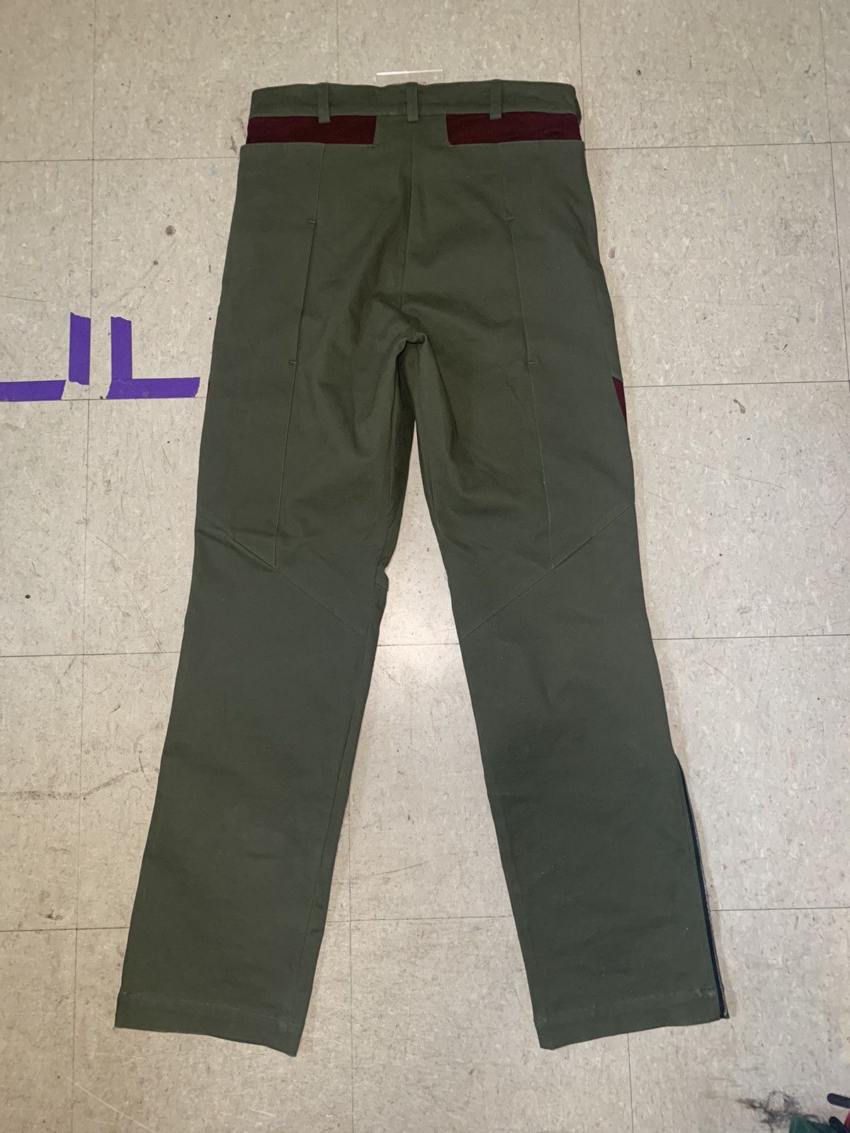 CMMAWEAR CMMAWEAR Calathea Curved Seam Trousers in Olive Green Size US 32 / EU 48 - 13 Thumbnail