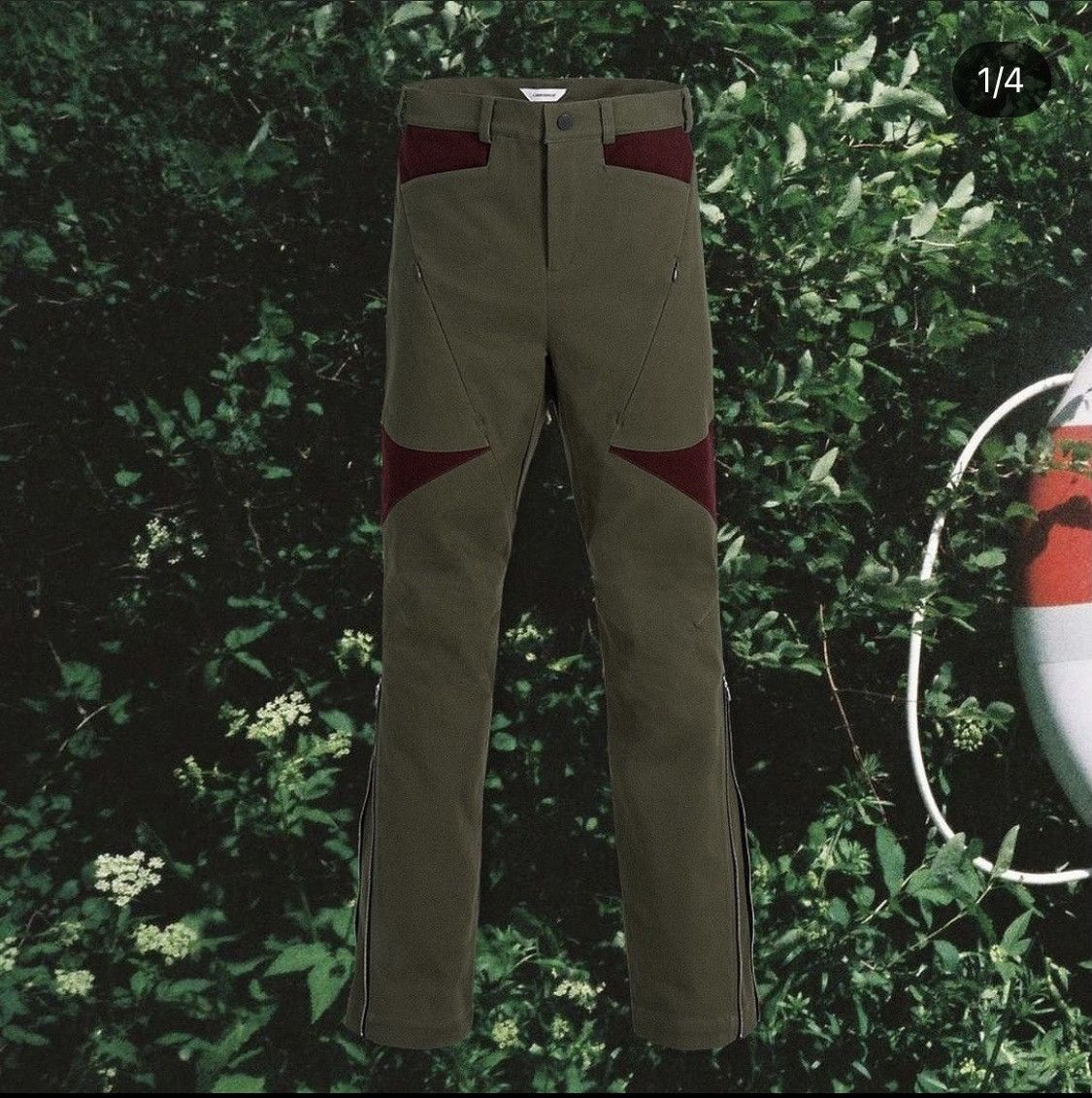 CMMAWEAR CMMAWEAR Calathea Curved Seam Trousers in Olive Green Size US 32 / EU 48 - 3 Thumbnail