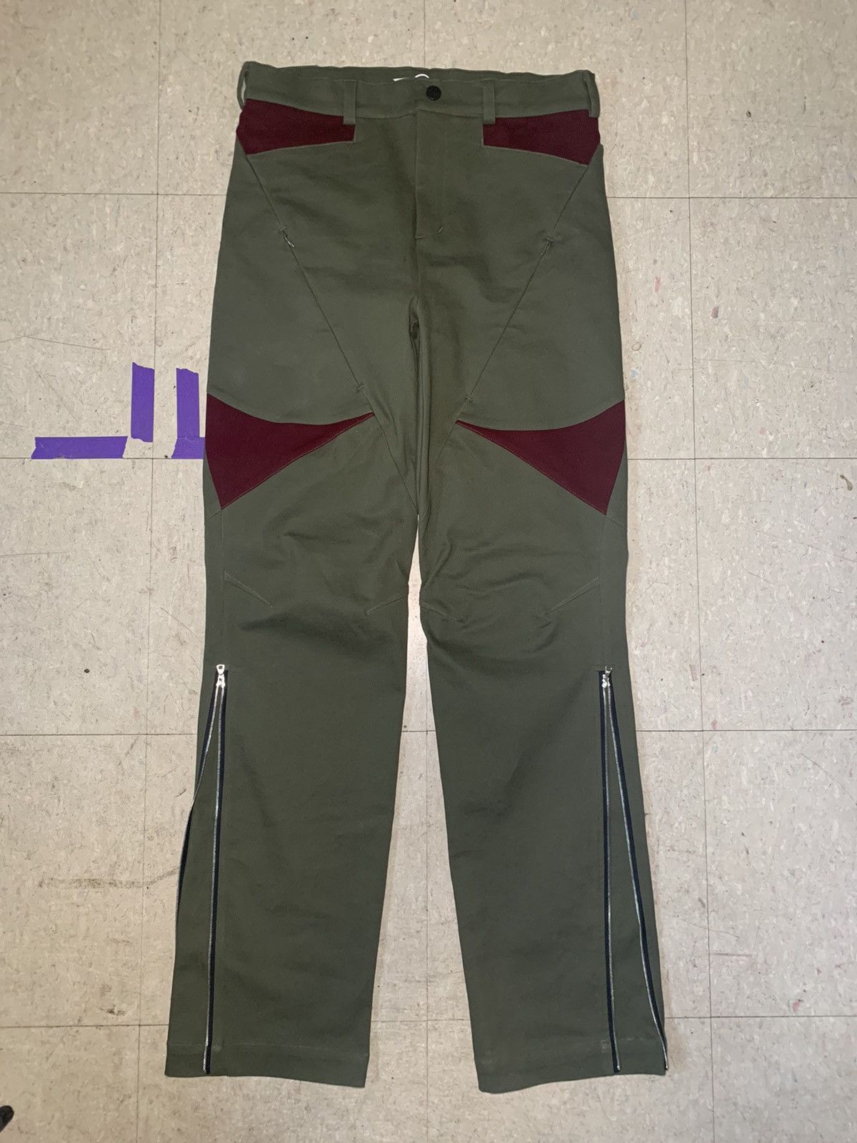 CMMAWEAR CMMAWEAR Calathea Curved Seam Trousers in Olive Green Size US 32 / EU 48 - 12 Thumbnail