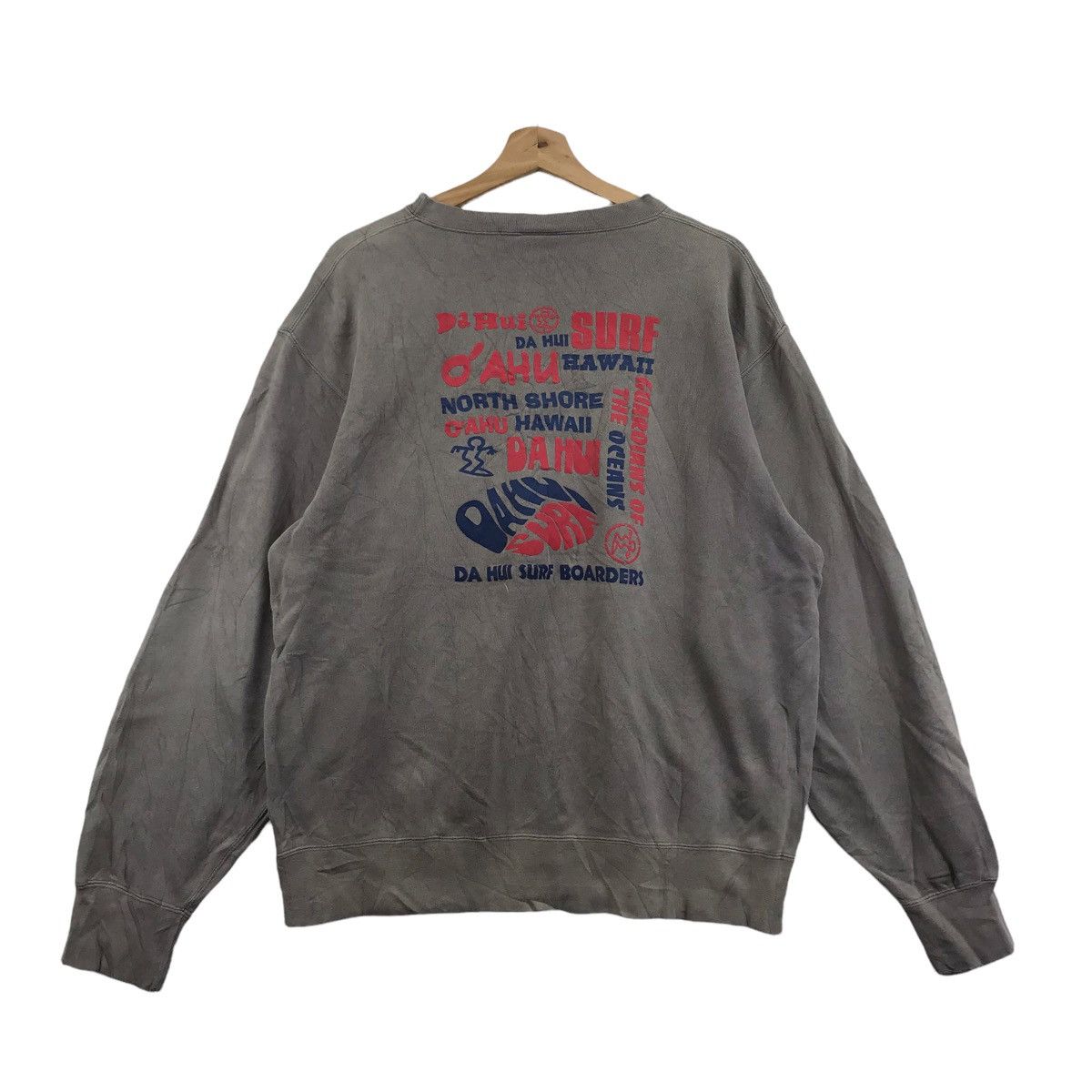 Vintage DA HUI SURF Usa Surfing Board Hawaii North Shore Sweatshirt Size US M / EU 48-50 / 2 - 1 Thumbnail