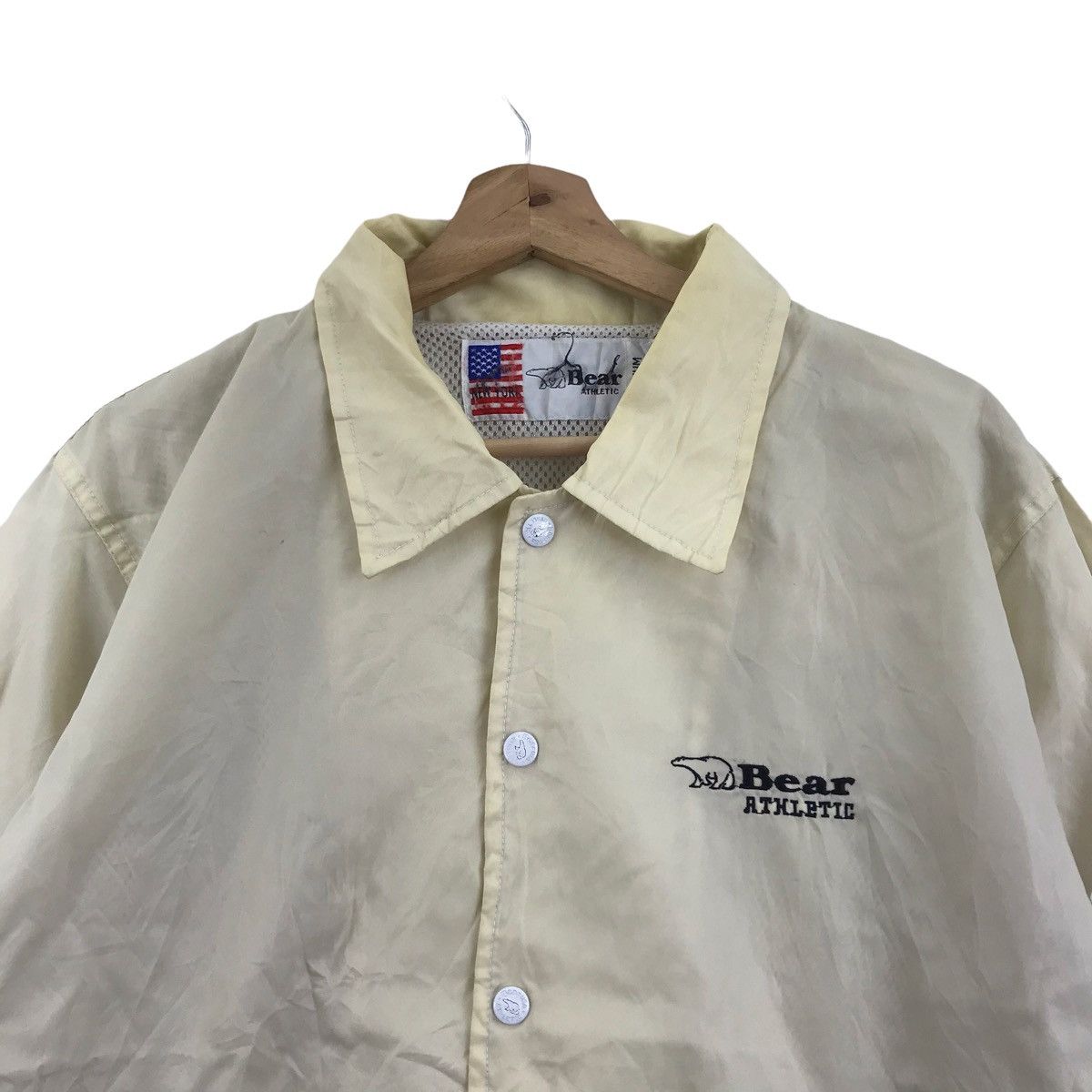 Vintage Vintage 90s BEAR ATHLETIC USA WindbreakerCoach JacketVarsity Size US M / EU 48-50 / 2 - 4 Thumbnail