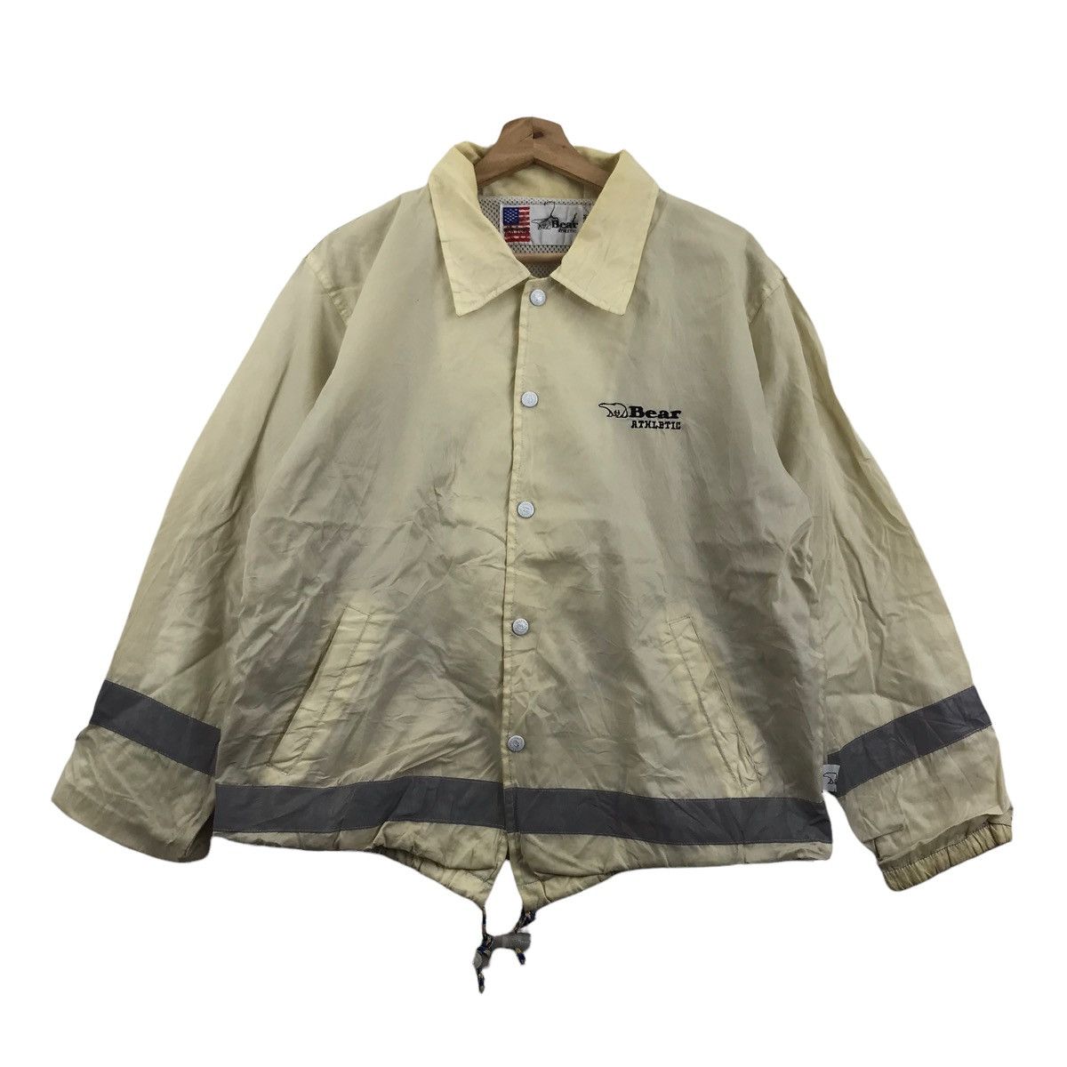 Vintage Vintage 90s BEAR ATHLETIC USA WindbreakerCoach JacketVarsity Size US M / EU 48-50 / 2 - 3 Thumbnail