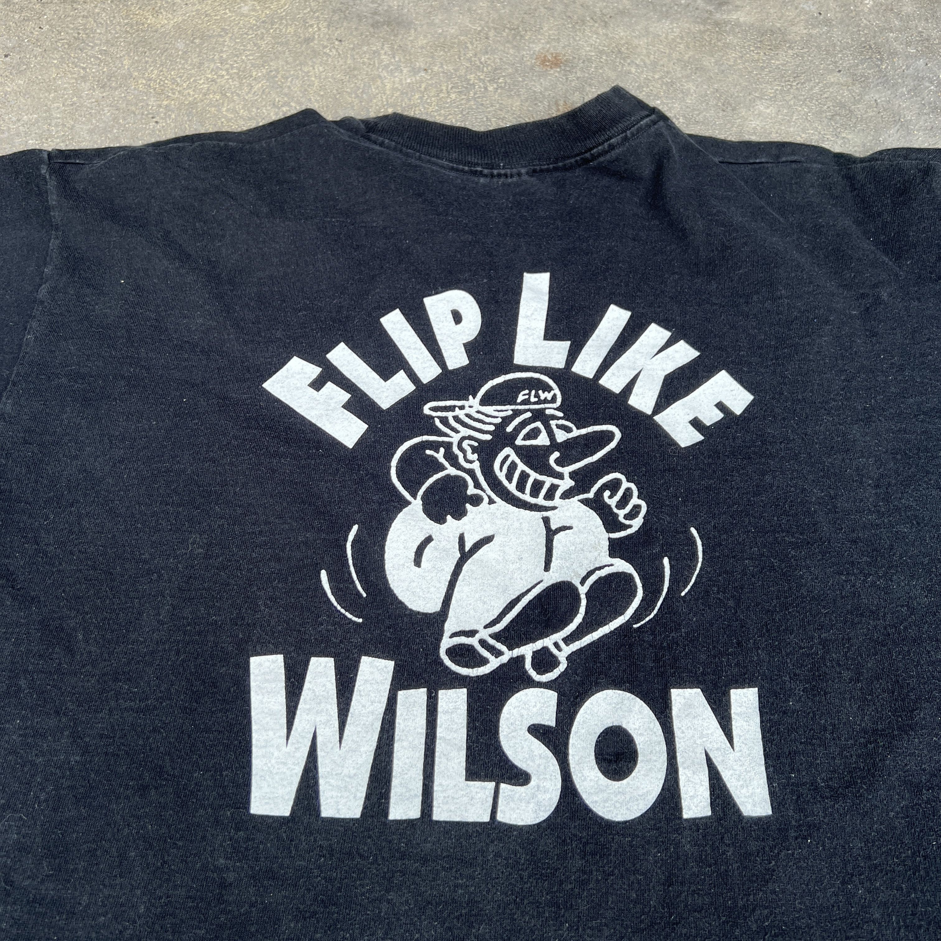 Vtg 90s Flip Like Wilson (FLW) cover band Promo Tee Shirt