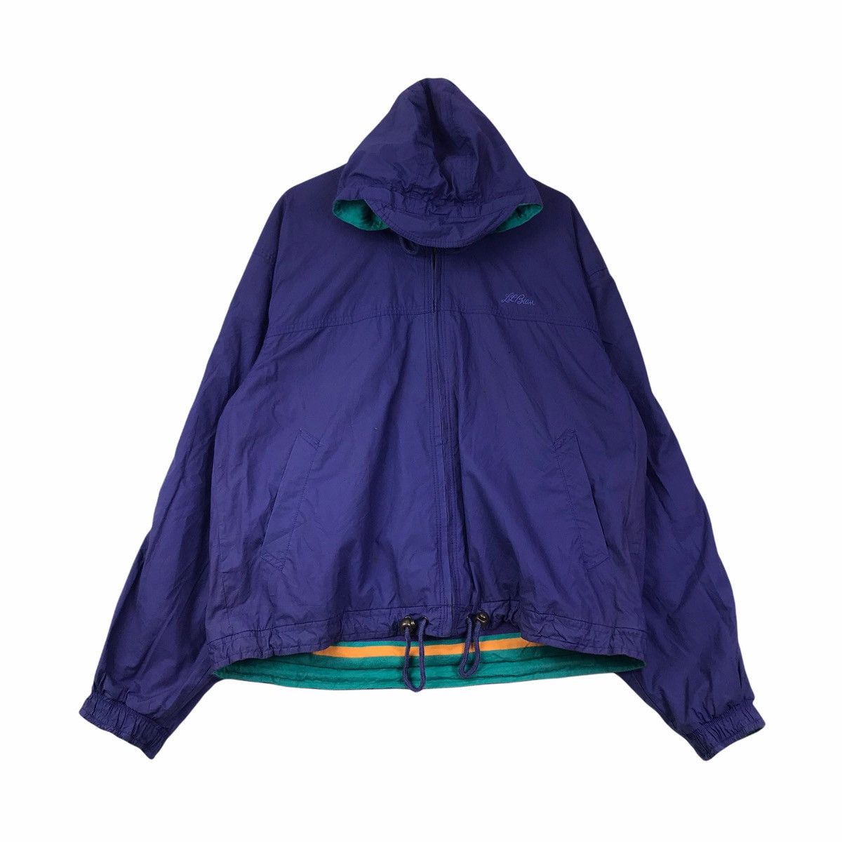 L.L. Bean Vintage 90s LL BEAN USA Reversible Stripes Hoodie Jacket Size US L / EU 52-54 / 3 - 3 Thumbnail