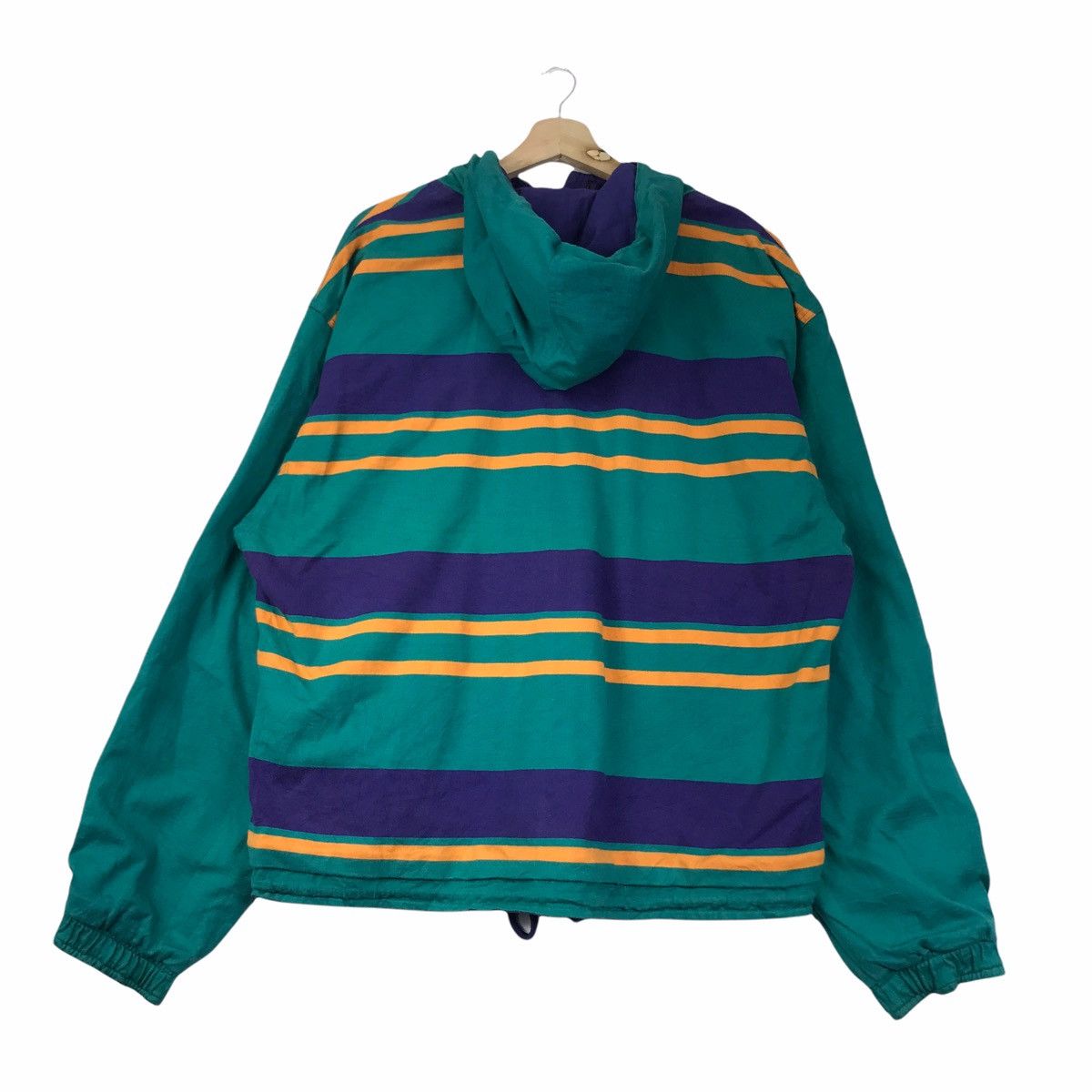 L.L. Bean Vintage 90s LL BEAN USA Reversible Stripes Hoodie Jacket Size US L / EU 52-54 / 3 - 2 Thumbnail