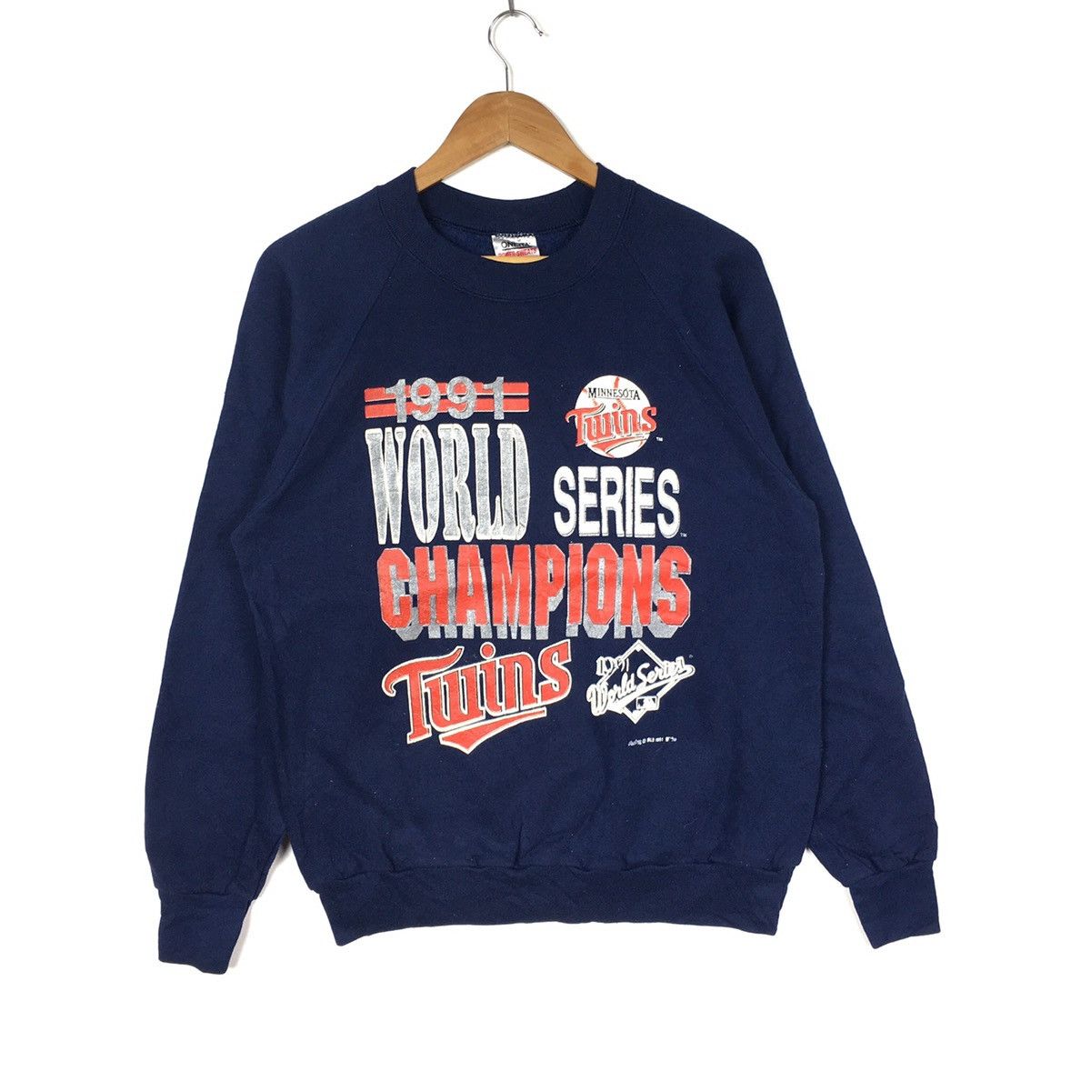 Vintage Vtg 1991 MINNESOTA TWINS MLB Baseball World Championship Size US L / EU 52-54 / 3 - 1 Thumbnail