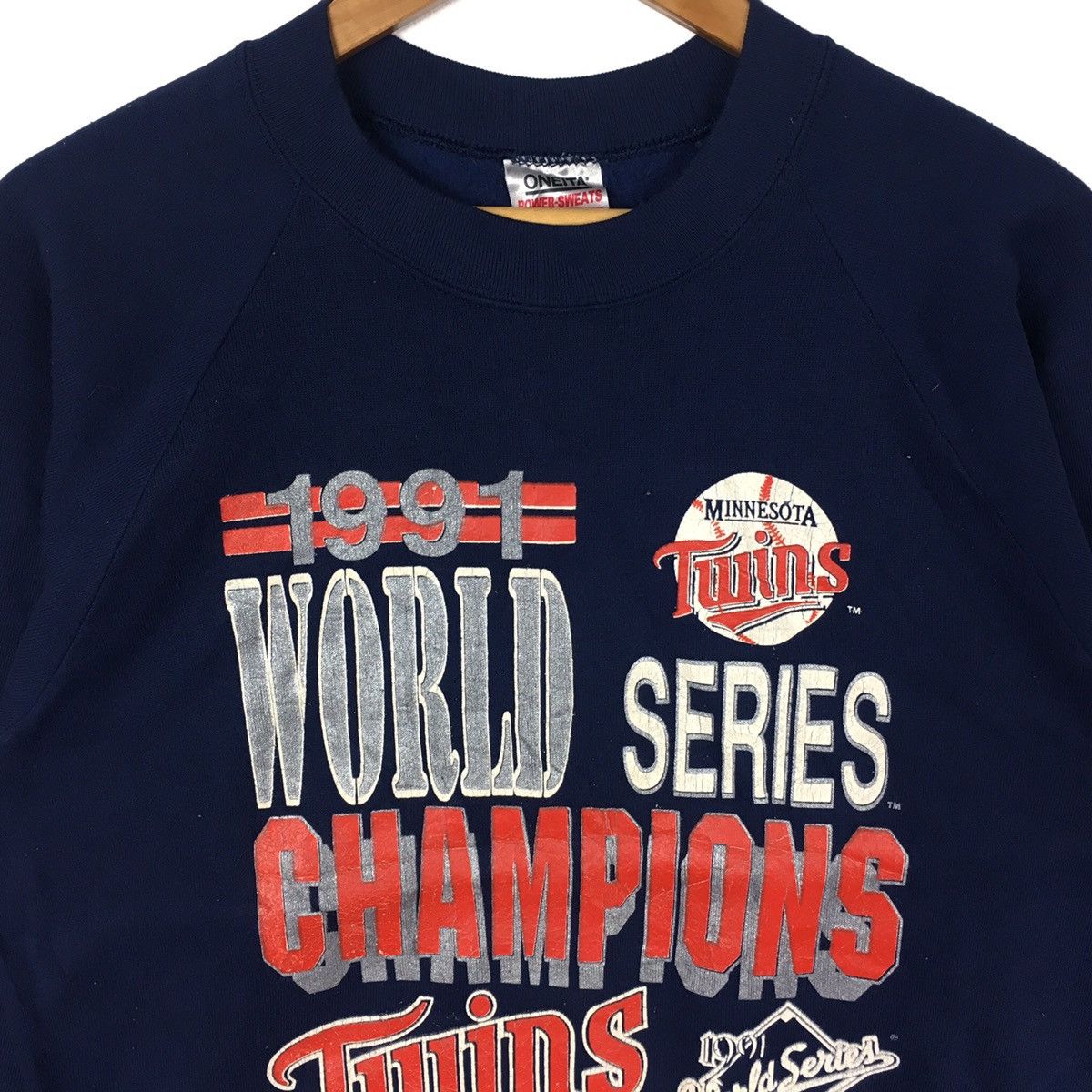 Vintage Vtg 1991 MINNESOTA TWINS MLB Baseball World Championship Size US L / EU 52-54 / 3 - 2 Thumbnail