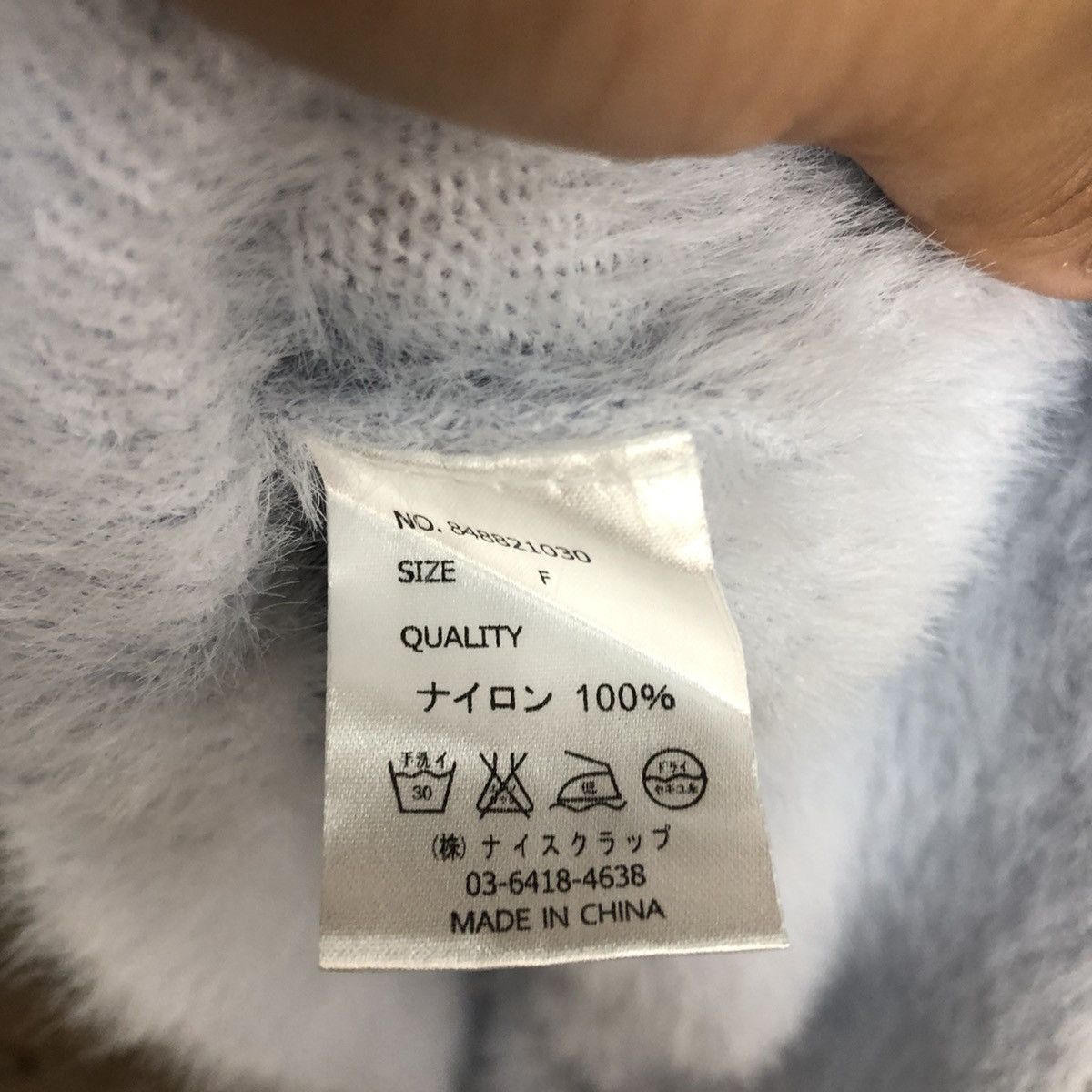 Homespun Knitwear DLL Nice Claup Soft Blue Mohair Shag Shaggy Knitwear #c1147 Size S / US 4 / IT 40 - 13 Thumbnail