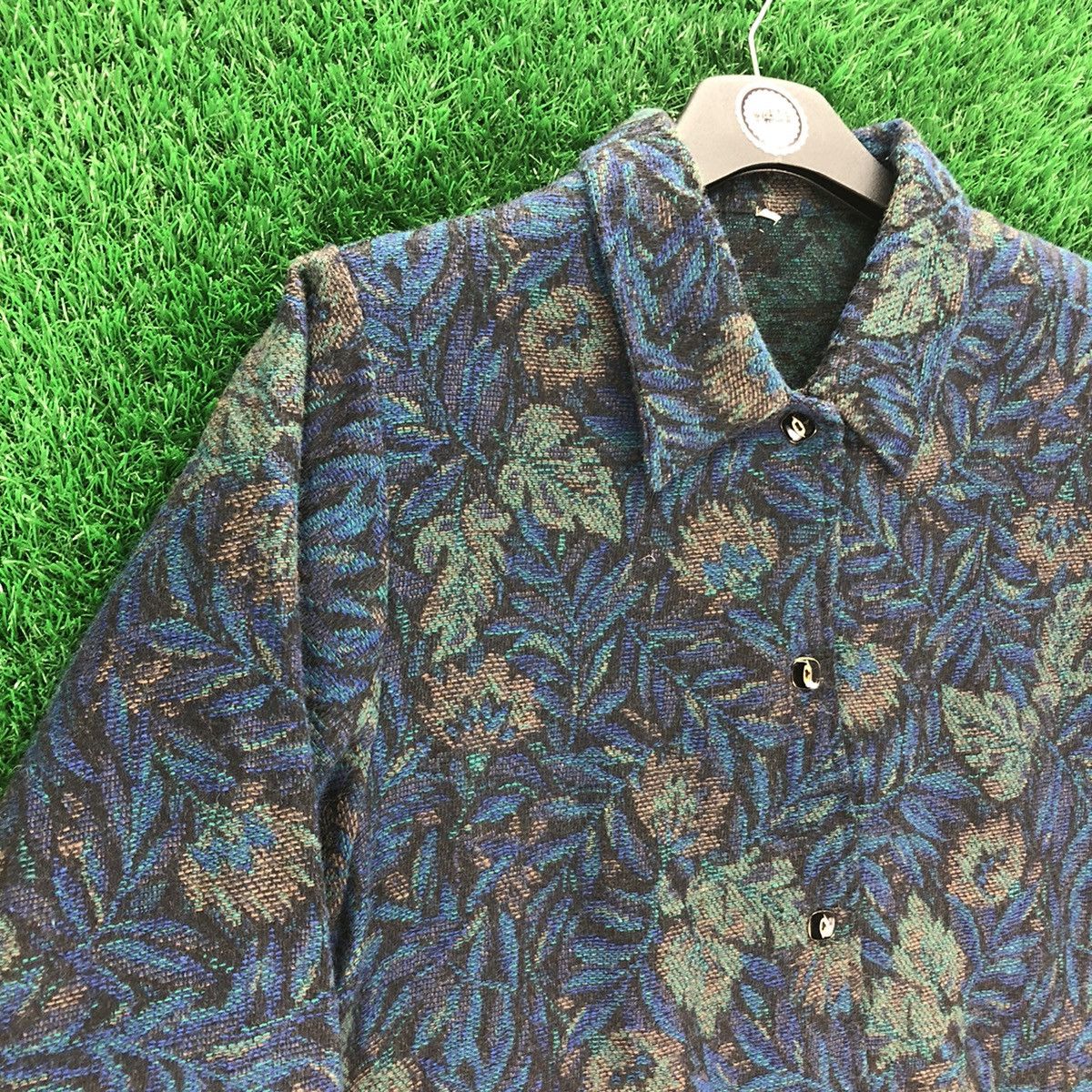 Aran Isles Knitwear Vintage 80's Knit Women Jacket Button Up Size M / US 6-8 / IT 42-44 - 2 Thumbnail