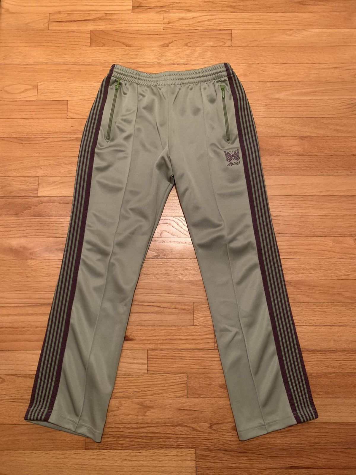 image of Awge Green Track Pants Medium, Men's (Size 31)