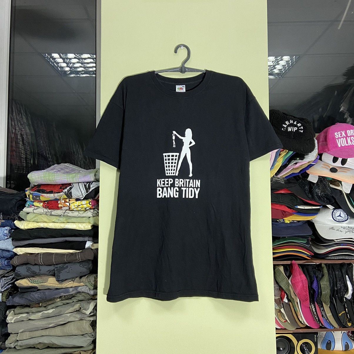 Vintage Vintage 90s Graphic Tee Humor Print Streetwear Skate Black L Size US L / EU 52-54 / 3 - 1 Thumbnail