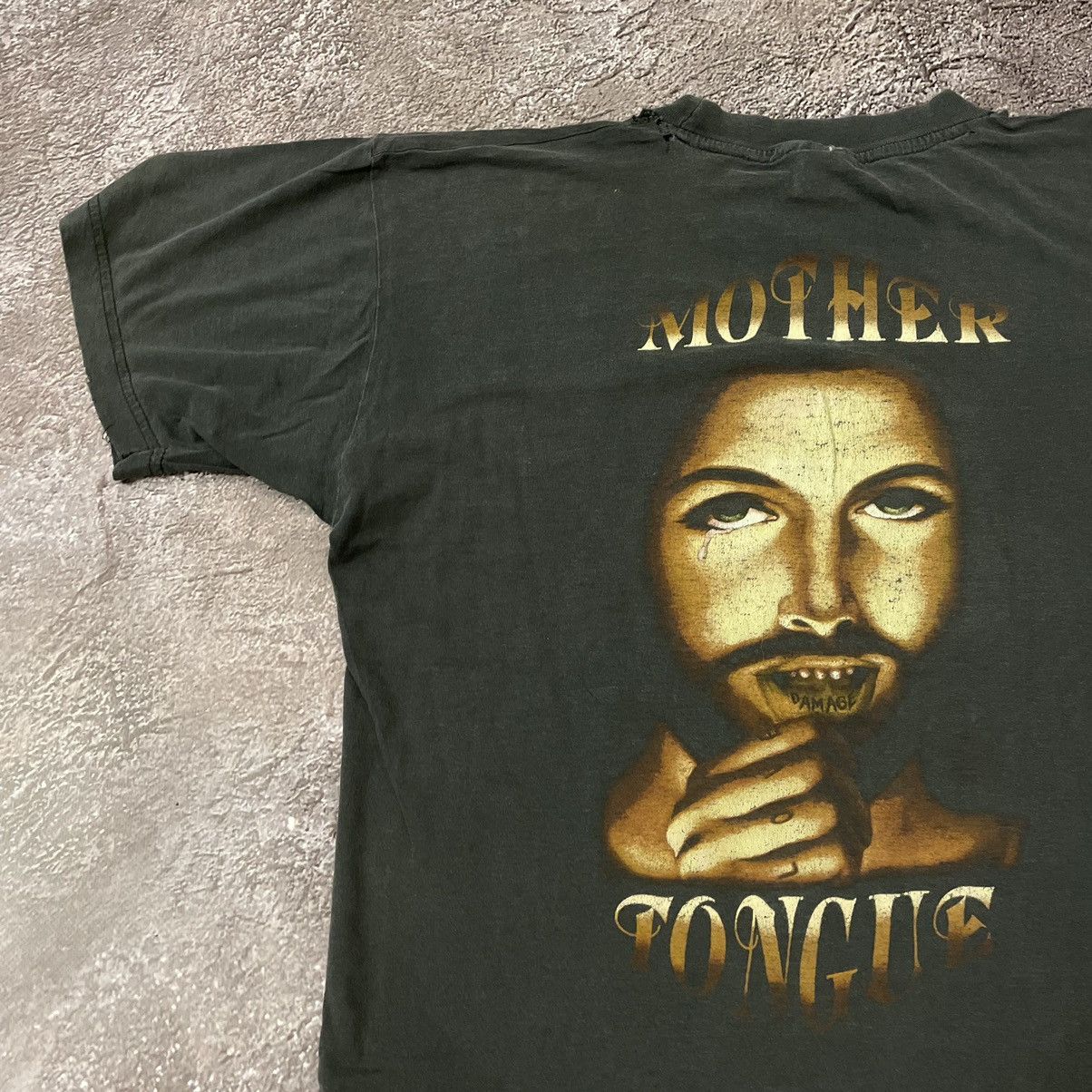 Vintage Vintage 90s Graphic Tee Sun Faded Faded Black Goth Slim XL Size US XL / EU 56 / 4 - 4 Thumbnail