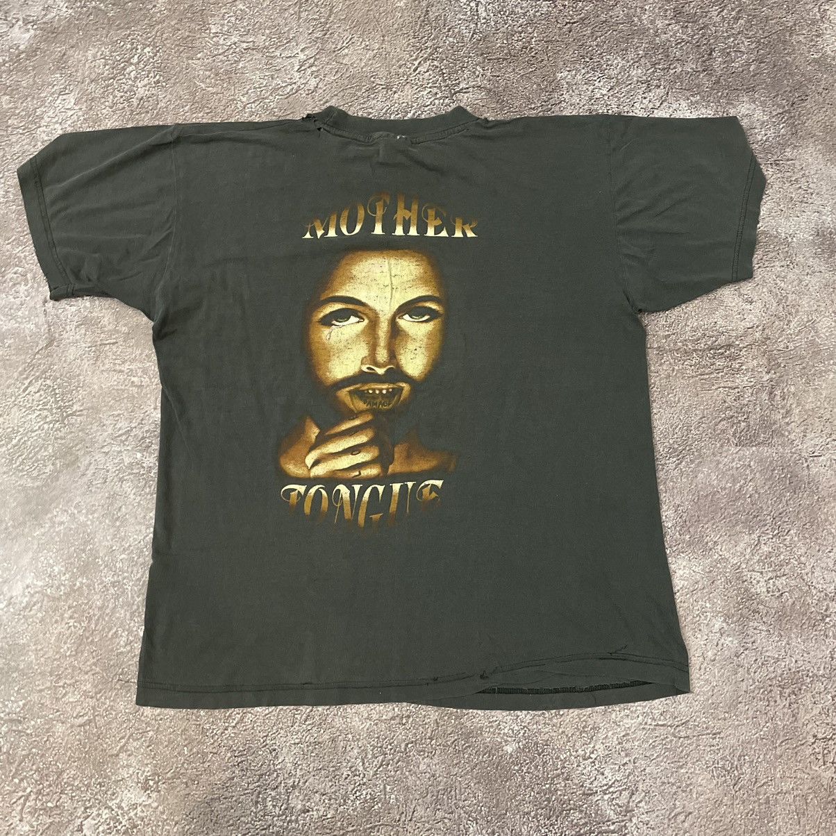 Vintage Vintage 90s Graphic Tee Sun Faded Faded Black Goth Slim XL Size US XL / EU 56 / 4 - 3 Thumbnail